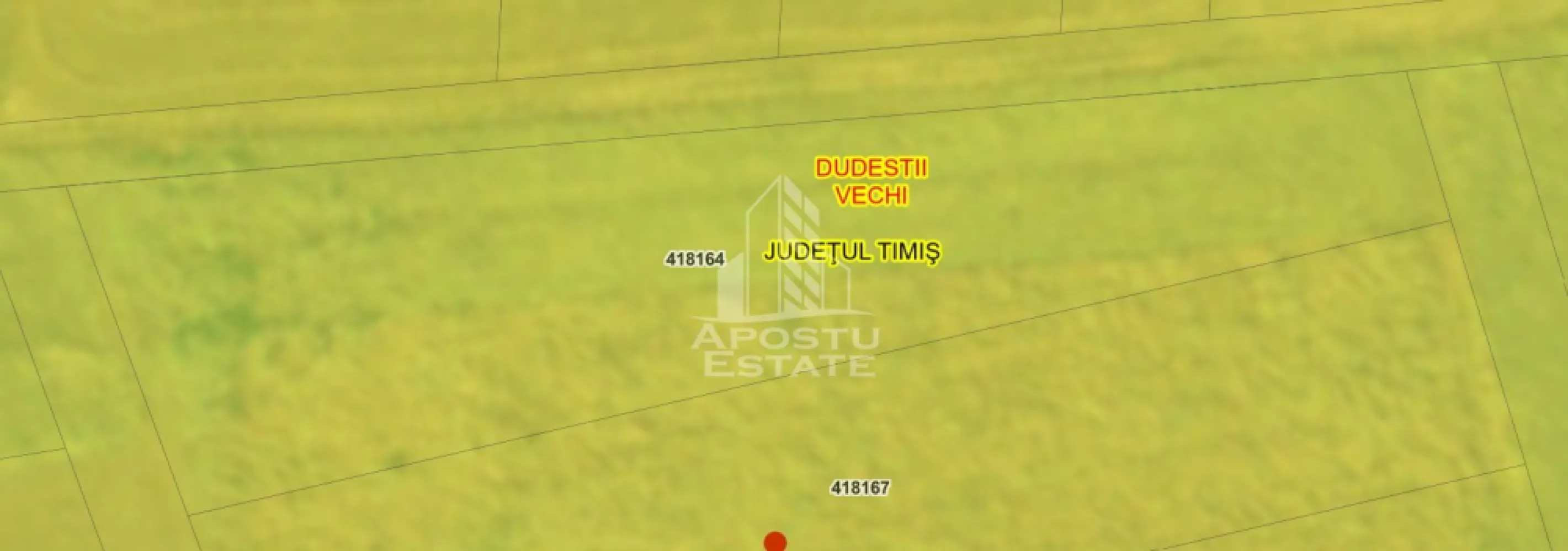 Teren 2.572 mp Dudeștii Vechi la 23.000 € - APOSTU ESTATE vă propune spre vânzare un teren intravilan cu o suprafață de 2.572 mp, situat în localitatea Dudeștii Vechi, județul Timiș, la prețul de 23.000 €.

Terenul oferă o suprafață generoasă, ideală pentru construirea unei locuințe individuale sau pentru o investiție accesibilă într-o zonă cu potențial de dezvoltare. Amplasarea în Dudeștii Vechi asigură un mediu liniștit, cu costuri mai accesibile comparativ cu orașele mari, păstrând în același timp acces facil la servicii și infrastructură.

Avantaje:

suprafață de 2.572 mp;

amplasare în Dudeștii Vechi, județul Timiș;

preț atractiv: 23.000 €;

teren intravilan, potrivit pentru construcții;

ideal pentru casă individuală;

oportunitate excelentă de investiție la un preț accesibil;

zonă liniștită, cu potențial de apreciere.

APOSTU ESTATE vă oferă consultanță gratuită și sprijin pe tot parcursul procesului de achiziție.
Vă invităm cu drag la o vizionare!