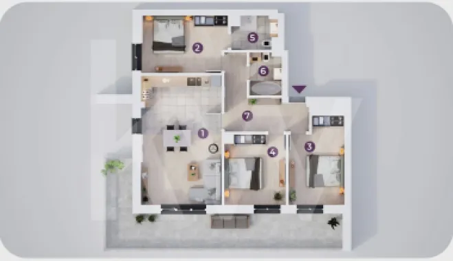 Apartament 4 camere