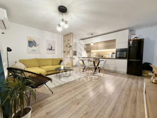 Apartament cu 3 camere si 2 terase complet mobilat la etajul 1in Giroc