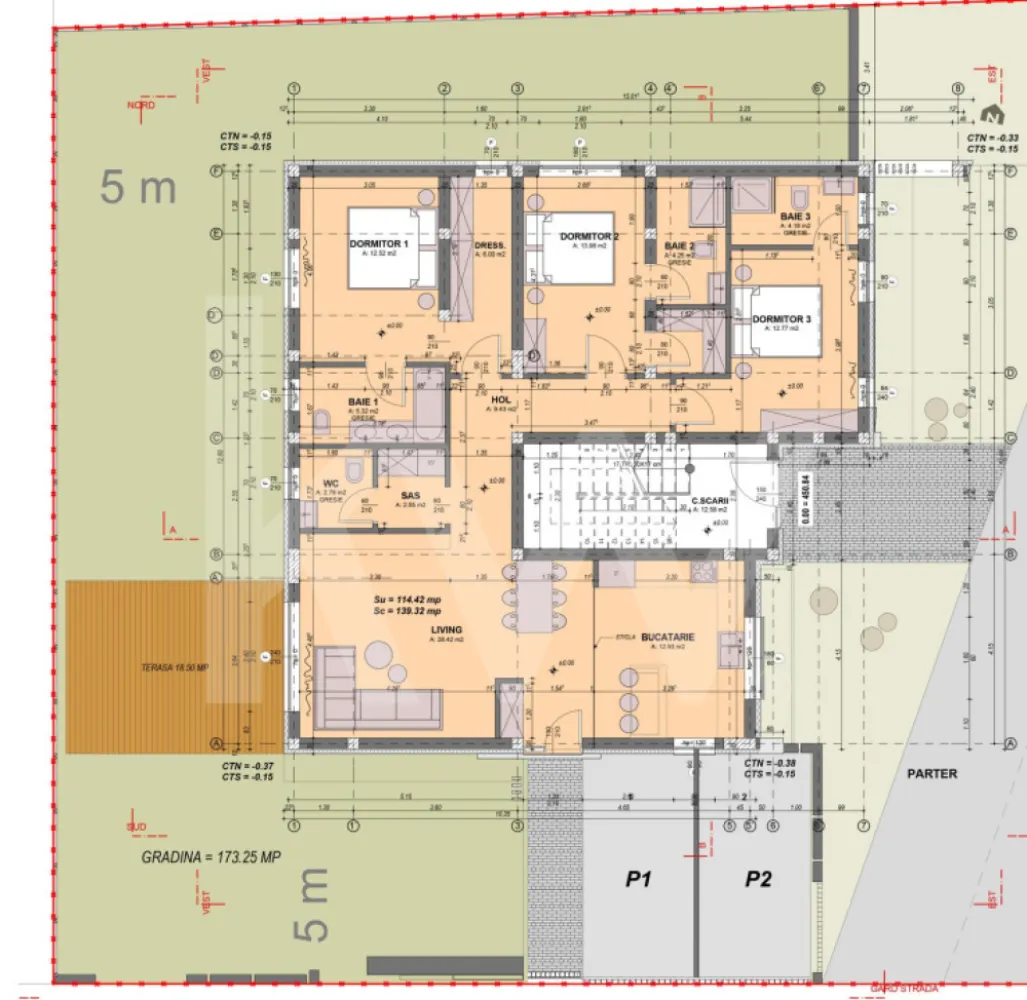 Apartament premium modern cu curte privata-Arhitectilor