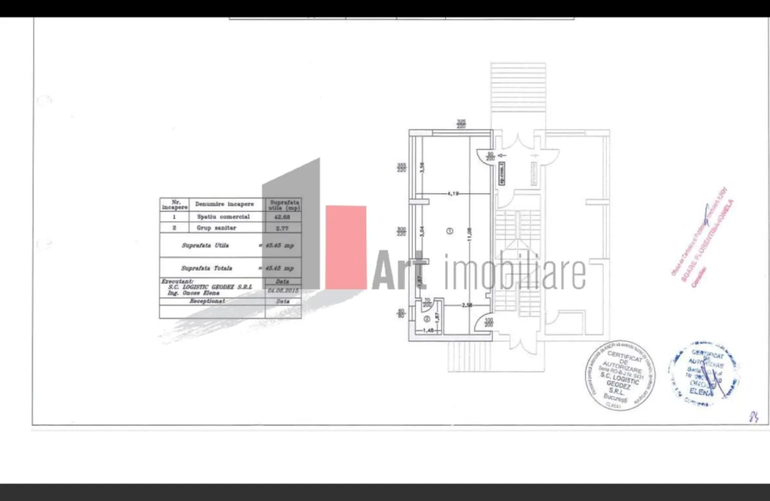 Spatiu comercial 2 etaje stradal, compartimentat, Popesti Leordeni