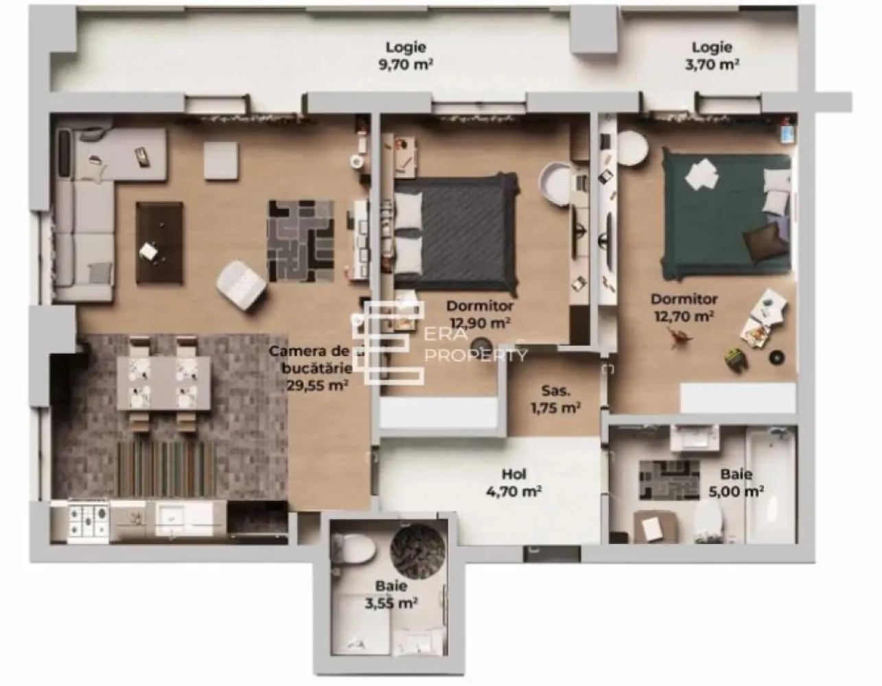 Apartament 3 camere, bloc nou, Calea Surii Mici-Zona de Vest - Apartament 3 camere, bloc nou, Calea Surii Mici-Zona de Vest 

Apartament 3 camere decomandat, situat la parterul înalt al unui imobil cu regim de înaltime P+6 Etaje+Etaj Retras.
Suprafata utila: 70.15 mp la care se aduga o logie de 13,4 mp si un balcon deschis de 6mp.
Compartimentare eficienta: camera de zi: 29.55 m², bucătărie: 14.77 m², 2 dormitoare: 12.90 m² respectiv 12,7 mp ,baie: 5 m², grup sanitar : 3.55 mp , spatiu depozitare: 1.75, logie: 13.40 mp cu acces din toate incaperile.

Caracteristici tehnice:
Structură din beton armat cu stâlpi și grinzi solide.
Pereți exteriori din cărămidă Porotherm de 30 cm, izolație termică din polistiren de 10 cm
Tâmplărie exterioară PVC Salamander cu 5 camere și 3 foi de sticlă, glafuri de aluminiu
Balcoanele sunt finalizate cu gresie și sticlă securizată
Casa scării este placată cu gresie, iluminată cu plafoniere LED cu senzori de mișcare
Ascensor silențios cu capacitate de 6 persoane

Apartamentul se predă la stadiul de ALB, inclusiv: ușă metalică anti-efracție, centrala pe gaz marca Bosch, încălzire în pardoseală, peretii finisati cu lavabila alba, instalatii termice si electrice pe pozitii, geamuri PVC 3 foi de sticla 7 camere.

Locuri de parcare: un loc de parcare inclus in pret, iar cel de-al doilea poate fi achizitionat pentru suma de 3000 Euro.
Loc de parcare subteran disponibil separat pentru 6000 euro.
Facilități ansamblu: alei pavate, trotuare, spații verzi și iluminat stradal, străzi asfaltate.
Mod de plata agreat :Se accepta plata atat prin credit bancar cat si din surse proprii. 

***Imaginile sunt cu titlu de prezentare și aparțin unui apartament similar.

Pret: 140 300 euro - la alb 
 147 700 euro - la cheie
Tel: 0772 298 572

📍 Locație excelentă – aproape de transport public, magazine, școli și zona industrială vest.

Te așteptăm să descoperi noul tău apartament!