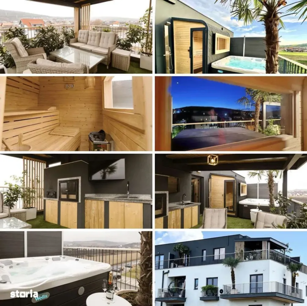 Penthouse Ultra-LUX pe 2 nivele, 119 mp, SPA privat, 3 parcări
