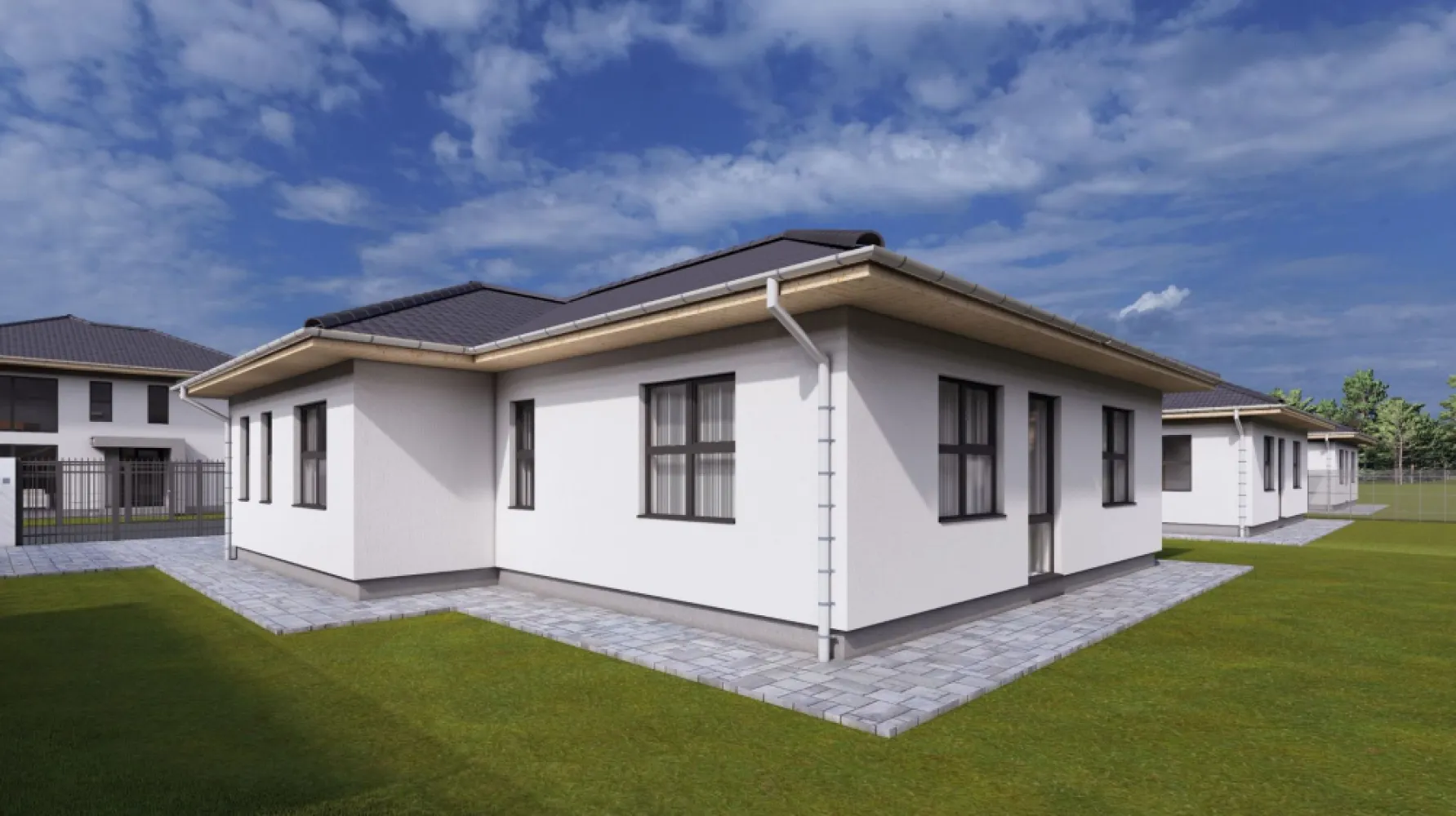 Casa la cheie 4 camere,120 mp,512 mp teren,cu gard si pavaj