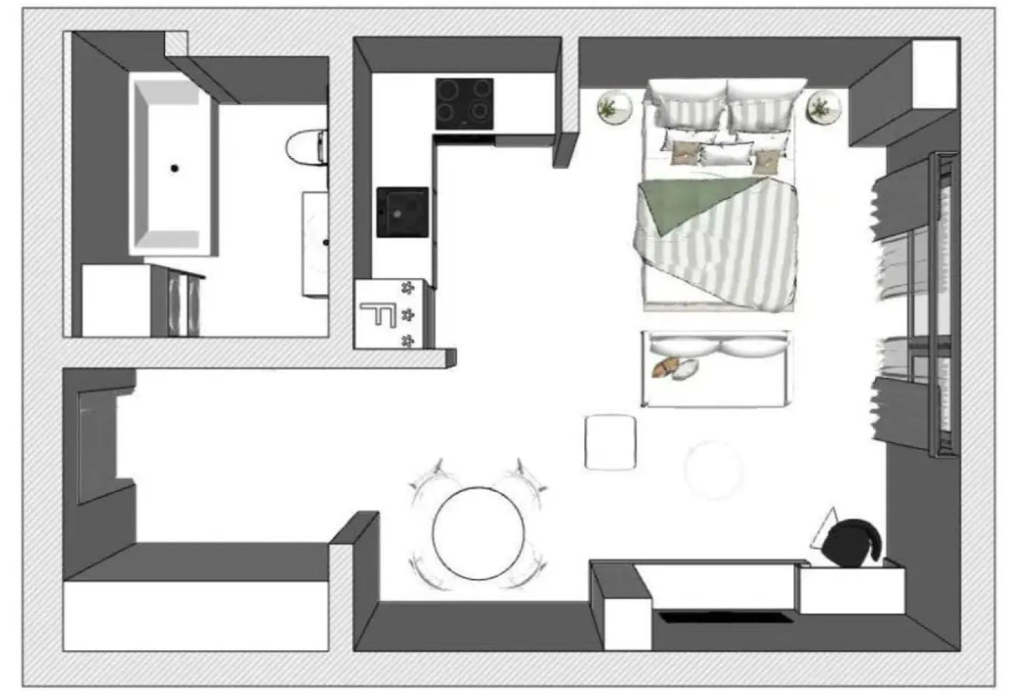 Studio premium, la cheie, Green Residence Tudor + parcare - Mentionati ID-ul proprietatii cand apelati: CP2883918
Comision ZERO pentru cumparator!
Contact ⓪⑦②⑥ ②②③ ⑧⑧⑥ Sebastian
Zap Imobiliare vă propune spre vânzare un apartament tip studio, amenajat modern și pregătit pentru mutare imediată, situat în cartierul Tudor, în cadrul complexului rezidențial Green Residence. Proprietatea este poziționată la un etaj intermediar și beneficiază de orientare estică, oferind lumină naturală din plin și un ambient plăcut.

Apartamentul are o suprafață de 40 mp și se află într-un cartier nou, aerisit și liniștit, cu priveliște către pădure. Complexul dispune de numeroase spații verzi și locuri de joacă pentru copii, fiind ideal atât pentru locuit, cât și pentru investiție. Amplasarea este excelentă, în imediata apropiere a magazinelor alimentare Kaufland, Lidl etc, farmaciei, Facultății de Medicină și a stațiilor de transport în comun.

Locuința a fost eficient compartimentată, fiind creată o nișă separată pentru zona de dormit, dotată cu pat matrimonial de 160x210 cm, precum și un dressing generos. Lucrările de renovare și modificare au fost finalizate în noiembrie 2024.

Se vinde la cheie, complet mobilat și utilat, cu mobilier MDF realizat la comandă și electrocasnice încorporate: cuptor, plită, hotă, mașină de spălat, combină frigorifică și șemineu electric, asigurând un nivel ridicat de confort. Apartamentul nu dispune de balcon sau terasă.

Finisajele sunt de foarte bună calitate, cu vopsele Caparol, iar costurile de întreținere sunt reduse datorită izolației exterioare, ferestrelor cu geam tripan și poziționării pe mijlocul imobilului.

Proprietatea beneficiază de un loc de parcare intabulat (CF), amplasat foarte aproape de intrarea în clădire.
Pret Imobil 90000 euro nemobilat, 95000 Euro mobilat și utilat iar locul de parcare 4000 Euro ( vanzator persoana fizica deci nu se adauga TVA sau alte cheltuieli ) 
Se mentioneaza faptul ca imoblul NU are balcon.
Pentru mai multe informații sau pentru programarea unei vizionări, vă invităm să ne contactați telefonic.

Comision ZERO pentru cumparator!
Contact ⓪⑦②⑥ ②②③ ⑧⑧⑧⑥ Sebastian