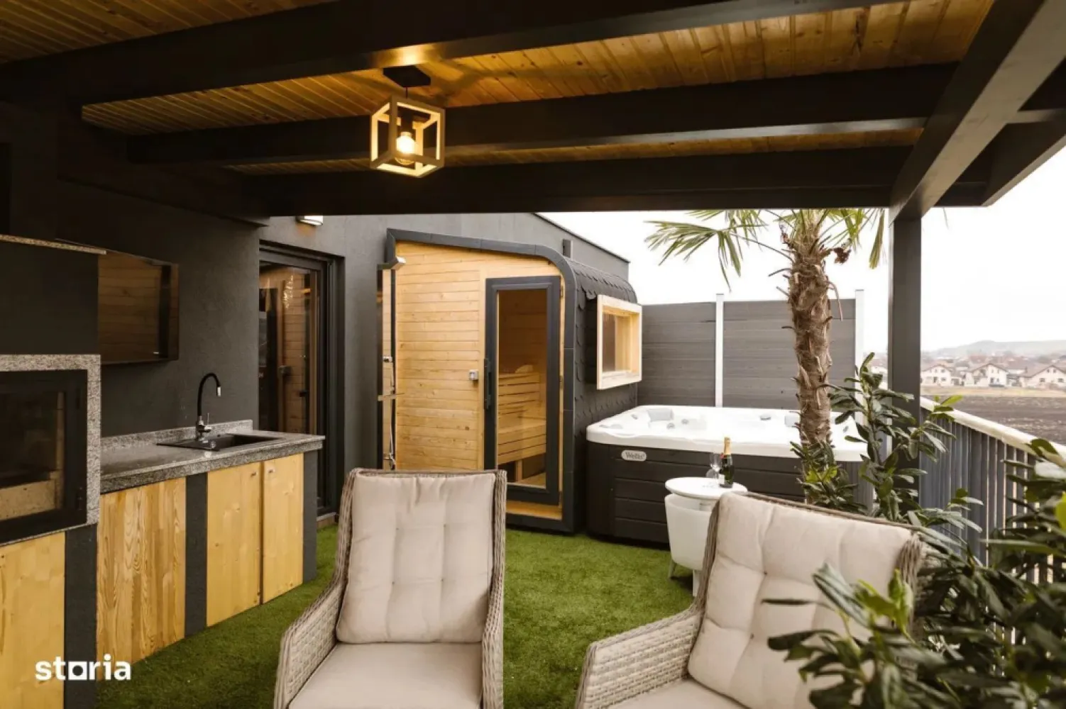 Penthouse Ultra-LUX pe 2 nivele, 119 mp, SPA privat, 3 parcări