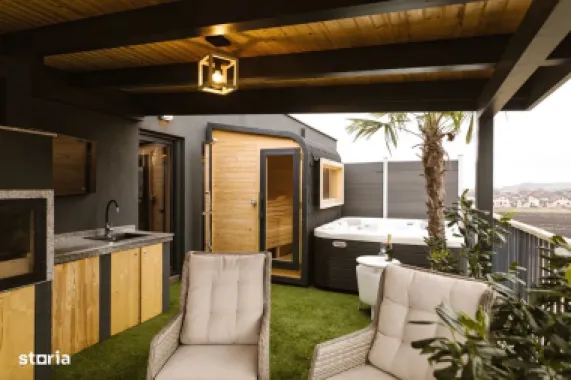 Penthouse Ultra-LUX pe 2 nivele, 119 mp, SPA privat, 3 parcări