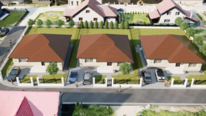 Casa 4 cam.2 băi,1 pivniță 1 dressing,500mp.teren,gard,pavaj