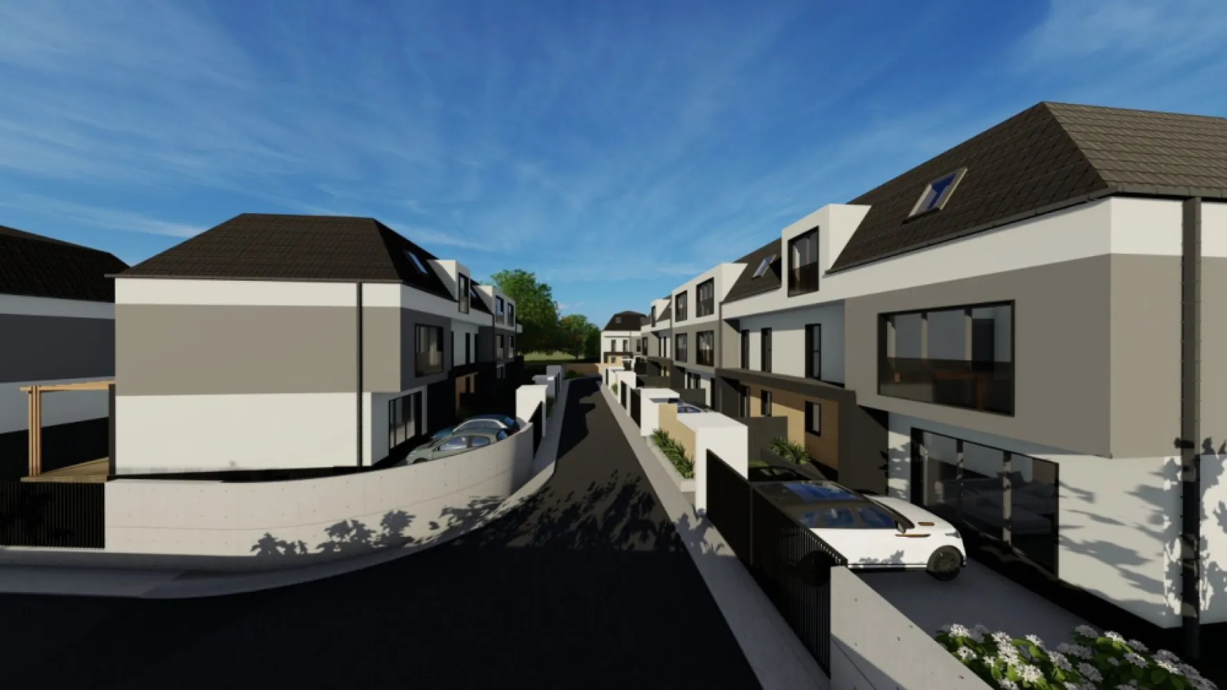 Livezeni - Case individuale si duplexuri - Contact 0774048706 Bogdan
De vânzare casă , singur în curte sau in regim duplex,3 dormitoare, situată în Livezeni, suprafața utilă de 164mp amplasată pe un teren cu suprafața de 173 - 528 mp la cheie, termen de predare finalul anului 2025

Construcțiile sunt moderne, cu spații vitrate ample, dispunând de multă lumină naturală bucurându-se de natură atât în interior cât și pe terasele generoase. Imobilele fac parte dintr-un ansamblu nou cu strada asfaltată cu acces din două drumuri publice iluminat stradal.
Facilități în apropiere sunt: transport public, maxi-taxi, școală, grădiniță, sală de sport, teren sport, restaurante, farmacii, spațiu de joacă pt copii, supermarket, la trei minute de oraș și piața de zi.
Complexul este format din case unifamiliale, case tip duplex și case tip cuplate (despărțirea imobilelor între cele doua corpuri de casa este formată din doua ziduri groase 65 cm cu izolație termică și fonică între ele). Imobilele vor fi branșate la toate utilitățile, strada asfaltată, iluminat public și acces privat.
Toate locuințele se vând finisate și amenajate la cheie direct de la dezvoltator.

Compartimentare
Unifamilială 

Parter - suprafața utilă - 78 mp/terasa 17 mp.
Hol acces, dresing, baie, cămară, depozitare, bucătărie-dinning-living open space.
Etaj - suprafața utilă - 79 mp.
3 dormitoare,2 bai, 2 dresing, hol, nișă de depozitare.
Suprafața teren 437 - 235.000 euro tva inclus
2. Duplex / locuința
Parter - suprafața utilă - 59 mp / terasa 12,5 mp.
Hol acces, baie, depozitare, bucătărie-dinning-living open space.
Etaj - suprafața utilă -58.29 mp.
3 dormitoare, baie.
Suprafața teren 250 mp - 176.000 euro tva inclus
Exterioare:
Amenajate peisagistic decorativ, confortabile, relaxante, acestea devenind o extensie a 
spațiului de locuit interior
Gazon tip rulou (gata de folosinta),instalație exterioara-apa pregatita pentru irigație 
automată(echipamente irigare contra cost)
Toate parcelele de teren sunt imprejmuite si beneficiază de 2 locuri de parcare în curte
Trotuare perimetral și locuri de parcare pavate.

Contact 0774048706 Bogdan