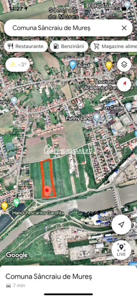 Teren 27.000 mp.deschidere la 2 drumuri ,75 euro mp. - De vânzare 27.000 mp. de teren intravilan în Sâncraiu de Mures, cu deschidere la 2 drumuri Nucului si Muresului
Terenul se vinde la pretul de 75 euro mp negociabil.
Contact 0774048706 Bogdan
Dacă vă place această ofertă - sau pentru alte informații sunați la numărul de contact din anunț! 0774048706 Bogdan
Compania Zap Imobiliare vă pune la dispoziție toate informațiile, actele și documentele necesare alături de asistență și consiliere permanentă până la finalizarea achiziției imobiliare. Ne dorim să îți oferim cea mai plăcută experiență.