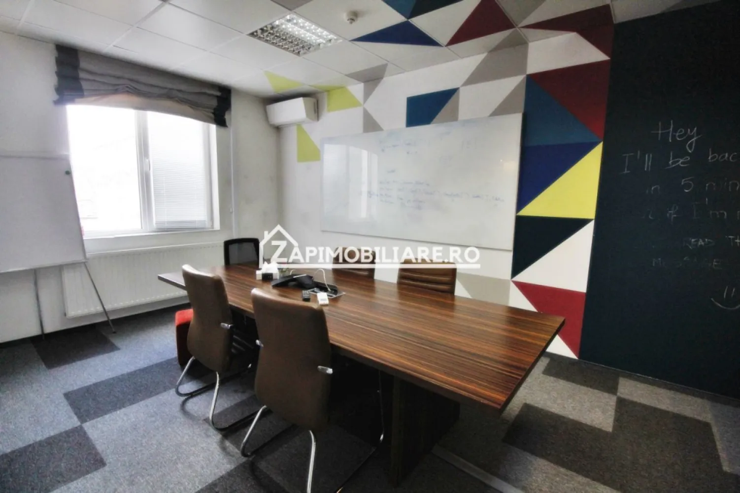 Spatii birouri - Zona Centrala - cuprinse intre 97 mp si 446 mp - Mentionati ID-ul proprietatii cand apelati: CP1642042
Contact ⓪⑦②⑥ ②②③ ⑧⑧⑥ Sebastian
De închiriat cladire de birouri sau suprafete de birouri per nivel, , situate in zona Centrala a Minicipiului Targu Mures
Compartimentare:
Parter - 97 mp - o bucatarie 19 mp, 2 încăperi ,2 toalete
Etaj 1 - 113 mp - 3 încăperi, 1 toaleta , 1 incapere servere
Etaj 2 - 113 mp - 2 toalete, 1 open space, 1 meeting room
Mansarda inalta - 123 mp - 1 open space 1 toaleta

Total 446 mp 
Detalii:
Imobilul a fost dat in folosinta in anul 2011, costruit ca si cladire de birouri. 
- este structurat pe patru nivele, parter plus doua etaje si mansarda inalta. Este construit din caramida si are zece cm izolatie exterioara;
- centrala termica este marca Remeha in condensatie;
- energia electrica este contorizata pe fiecare nivel cu contor de la furnizorul de energie;
- este cablata pentru intranet, existand o camera a serverelor cu aparat de aer conditionat;
- are interfon pentru accesul in curte si cladire;
- acesul in imobil si la fiecare nivel se face pe baza de cartela control acces;
- are camere video la intrare si la fiecare nivel;
- este dotata cu senzori si alarma fum si alarma efractie;
- pardoseala este acoperita cu mocheta de calitate superioara care da posibilitatea de reparatii locale;
- ferestrele au jaluzele pe orizontala, din aluminiu, reglabile;
- la parter este o bucatarie de 19 mp, unde se poate se poate servi masa:
- are aparate de aer conditonat la fiecare nivel;

Imobilul se închiriază la prețul de 6.5 Euro / mp Euro negociabil. Nu se percepe TVA
Ocupabil cu 15 martie 2023
Contact ⓪⑦②⑥ ②②③ ⑧⑧⑥ Sebastian
Comisionul perceput este de 50% din valoarea primei chirii si se percepe o singură dată!
Acest anunț nu corespunde cerințelor tale? Sună la numărul afișat în anunț și unul dintre agenții noștri te va ajuta cu alte oferte personalizate în funcție de cerințele tale.
