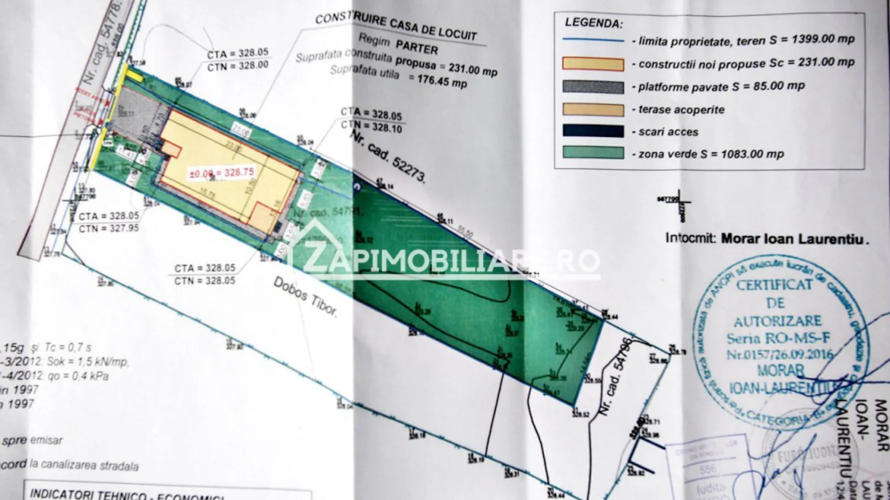 Casa 5 camere pe 1 nivel cu garaj si gard 176mp,1400mp teren
