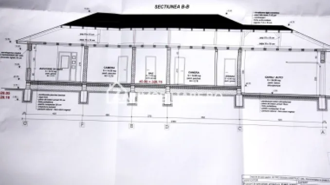 Casa 5 camere pe 1 nivel cu garaj si gard 176mp,1400mp teren