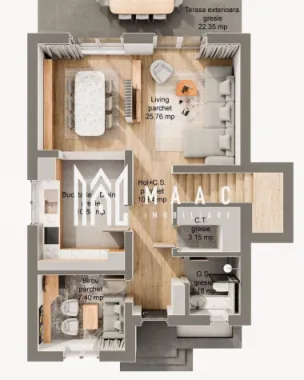 Casa tip duplex 5 camere | Curte liberă 262 mp | Șura mare