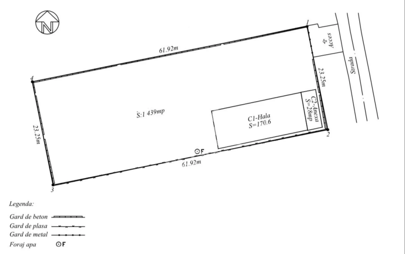 Hala 185 mp, teren 1439 mp, Parta Timis - Agentia imobiliara Apostu Estate va propune spre inchiriere Hala de 185 mp si teren cu acces auto, de 1439 mp in Parta, Jud.Timis

Hala este realizata din panouri sandwish pe structura metalica, compartimentata in 3 segmente dupa cum urmeaza: 
-hala principala 120 mp cu doua porti acces auto;
-hala secundara 40 mp, cu acces pietonal;
-spatiu pentru birouri cu grup sanitar.
Segmentele de hala pot comunica in functie de necesitate, hala dispune de curent trifazic, foraj apa, apa retea si canalizare, gazul se gaseste in fata proprietatii dar nu este bransat.
In fata halei curtea este betonata, poarta de acces 6 ml.

Pentru mai multe detalii sau pentru stabilirea unei vizionari nu ezitati sa ne contactati.
CP3155965