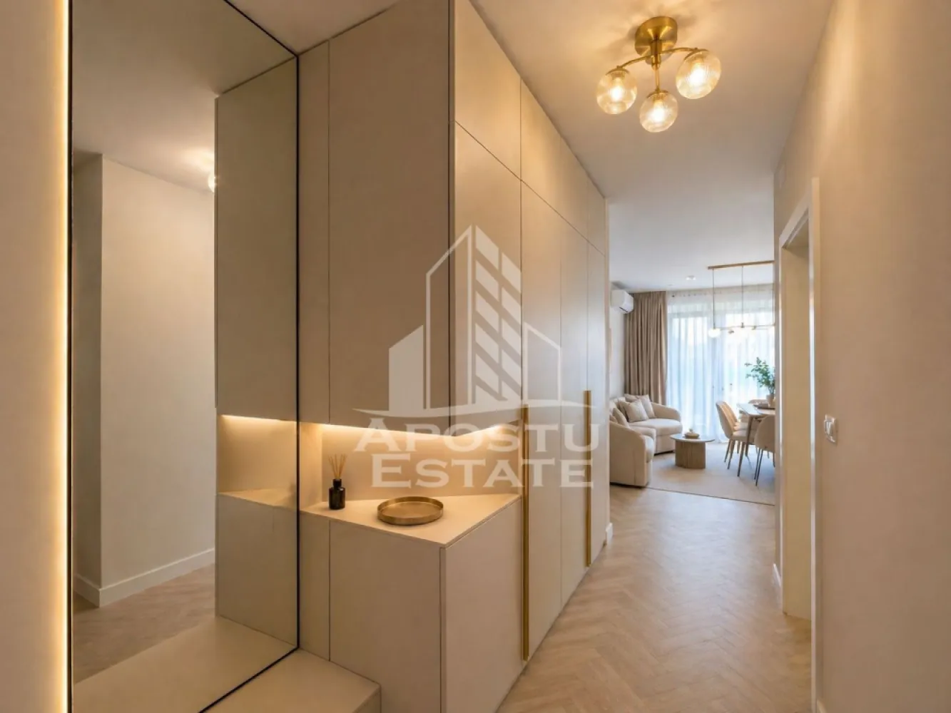 DE VANZARE Apartament 3 camere cu pozitie excelenta si gradina - APOSTU ESTATE va propune spre vanzare un apartament cu 3 camere , situat in unul dintre cele mai moderne ansambluri din zona de nord a orasului Timisoara, cu accesibilitate excelenta.

Suprafata utila: 66.07 mp + 2.98 mp balcon + 49.16 mp gradina
Compartimentare eficienta – zona de zi spatioasa, bucatarie generoasa, doua bai complet utilate, una cu cada si una cu dus, ambele cu geam si balcon de 2.98 mp 
Finisaje premium, materiale de inalta calitate si design contemporan
Ferestre mari tip „floor-to-ceiling” pentru luminozitate maxima si confort vizual
Praguri si borduri inexistente astfel incat sa fie usor de acesat de persoanele cu dizabilitati.

Facilitati oferite de complex:

* Parcari subterane si la sol, cu acces controlat
* 10 locuri de parcare dotate cu statii de incarcare pentru masini electrice, alimentate din surse regenerabile
* Peste 2500 mp de spatii verzi amenajate, zone de relaxare si loc de joaca pentru copii
* Acces securizat, monitorizare video si administrare profesionala a ansamblului
* Localizare excelenta – in imediata apropiere de centre comerciale, transport public, supermarketuri si universitati
*Constructie eficienta energetic, respectand normele NZEB cu sisteme integrate de incalzire si apa calda centralizata, folosind centrale pe gaz Bosh, pompe de caldura aer-apa, sustinute de panouri fotovoltaice.
* Asigurare ALL Risk care acopera toate riscurile, inclusiv restituirea integrala a avansului.

Apartamentul se preda complet finisat, cu toate utilitatile trase si pregatit pentru mobilare. Ideal pentru locuinta personala sau investitie, datorita zonei in continua dezvoltare.

Pret: 171.200 euro plus TVA , locul de parcare se poate achizitiona cu un pret cuprins intre 10.000 si 14.000 euro in functie de tipul de parcare - deschisa sau subterana.
Pentru mai multe informatii si programarea unei vizionari, nu ezitati sa ne contactati!

APOSTU ESTATE – va propune achizitia acestui apartament pentru confort, siguranta si eleganta intr-o locatie de top.