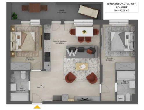 🏢 Apartament 3 camere, Str. Doamna Stanca, zona Kaufland