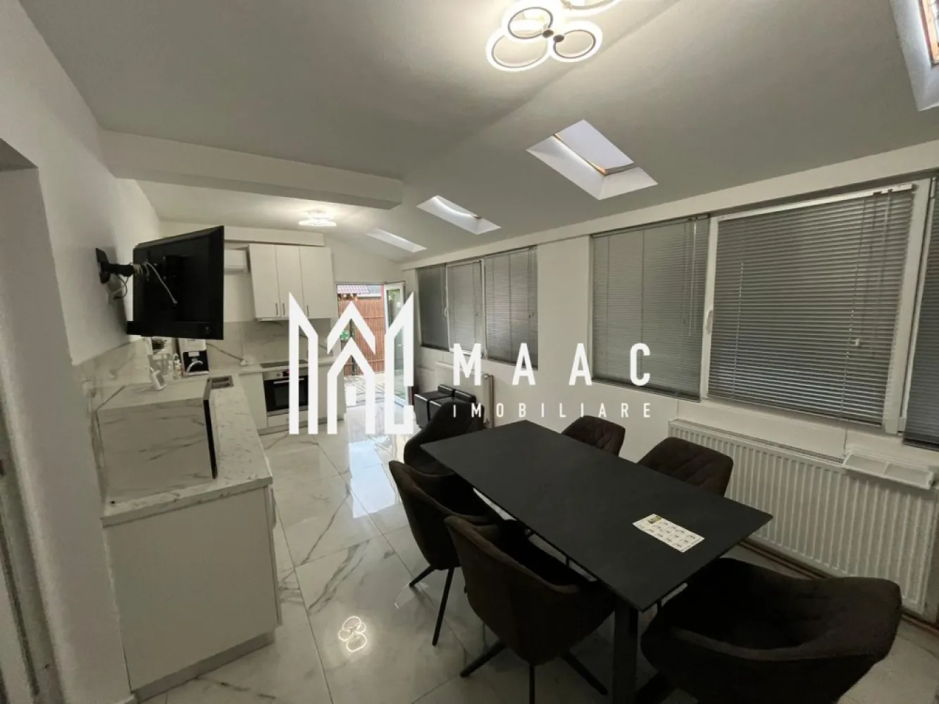 Casă 5 camere duplex | Viile Sibiului | 108 mp, teren 225 mp - Casă tip duplex cu 5 camere în zona Viile Sibiului, cu 108 mp utili și teren de 225 mp, potrivită pentru locuire imediată într-o zonă rezidențială din județul Sibiu.

Detalii proprietate:
• Suprafață utilă: 108 mp
• Teren aferent: 225 mp, cu curte liberă de aproximativ 160 mp utili
• Compartimentare: parter cu living, dining, bucătărie, dormitor și baie de serviciu; etaj cu 3 dormitoare cu ieșire pe balcon și baie
• 4 dormitoare, 2 băi, 1 bucătărie
• Casă finisată, cu interior ultrafinisat
• An construcție: 2018
• Structură din cărămidă și acoperiș din țiglă
• 2 locuri de parcare și 2 balcoane
• Se vinde mobilată și utilată

Contactați echipa MAAC Imobiliare pentru o vizionare și mai multe detalii. Cod anunț CP3168888.

Conținut optimizat cu AI, aprobat de agent uman.