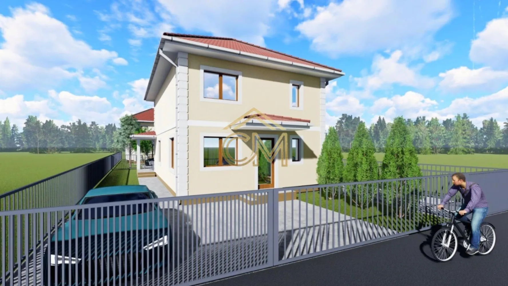 Casa Individuala - 4 Camere - 120MPU - 290MP Teren - Vă prezentăm o casă individuală modernă, spațioasă și luminoasă, amplasată într-o zonă liniștită de case din Șelimbăr, cu acces rapid către principalele puncte de interes ale orașului.

Proprietatea dispune de un teren de 290 mp, dintre care aproximativ 190 mp reprezintă curte liberă și grădină, ideală pentru relaxare, amenajare spațiu verde sau loc de joacă.

Casa este construită pe regim de înălțime P+E+Pod și are o suprafață utilă de 120 mp, compartimentată eficient astfel:

Compartimentare:

Parter:

Living generos și luminos
Bucătărie
Baie
Cameră tehnică
Spațiu depozitare
Hol de acces
Terasă mare acoperită

Etaj:

Hol
3 dormitoare
1 baie

Pod:
Spațiu ideal pentru depozitare, prevăzut cu 2 geamuri tip luminator și instalație electrică.

Accesul între niveluri se realizează pe scări din beton, iar peste etaj există placă de beton izolată cu polistiren extrudat, oferind un confort termic și fonic superior.

Casa este construită din structură de beton, cărămidă și lemn, folosindu-se materiale de calitate.

Dotări interioare:
Încălzire în pardoseală la parter și etaj
Distribuitor, pompe și automatizare
Alimentare pentru termostat în fiecare încăpere
Instalații sanitare complete
Instalații electrice cu tablou și siguranțe separate pe nivel
Centrală termică în condensare
Tâmplărie PVC profil 5 camere, 3 foi de sticlă, culoare POLAREICHE
Pereți finisați la alb – tencuiți, gletuiți și zugrăviți cu lavabilă
Ușă termopan la intrare
Ușă acces terasă și grădină
Finisaje exterioare:
Izolație termică cu polistiren de 10 cm
Sistem pluvial complet – jgheaburi și burlane
Pervazuri exterioare
Pregătire pentru camere video și sistem alarmă
Iluminat exterior
Poartă pietonală cu alimentare interfon
Poartă culisantă pentru acces auto, pregătită pentru automatizare
Curte pavată și locuri de parcare
Localizare și facilități:
Shopping City Șelimbăr – 5 minute
Acces autostradă – 3 minute
Centrul orașului Sibiu – 10 minute
Școală și grădiniță în apropiere
Teren de sport
Magazine alimentare și nealimentare

O proprietate ideală pentru o familie care își dorește confort, intimitate și acces rapid către oraș.

Pentru mai multe detalii sau pentru o vizionare precizati ca ati vazut anuntu cu ID: CP3075677