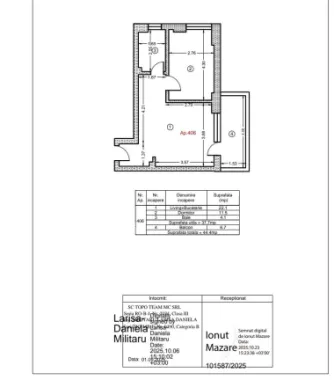 Studio de Vanzare - 45 MP - strada Postalionului