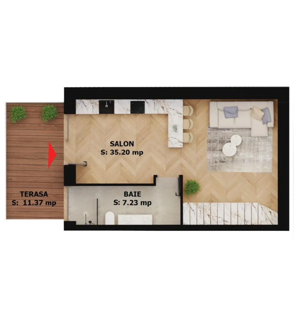 Apartament nou, 2 camere, 177 000 Euro. Comision 0. - De vânzare, comision 0: apartament ultracentral, Oradea, 2 camere dispuse pe doua nivele.
Apartament 3, parter: 177 000 Euro + TVA, Sc. - 93.37 m2 / Su. - 76.5 m2
Apartamentul este situat în ansamblu rezidențial nou, aflat în construcție, termen de finalizare aprilie 2026.

Nivel 1, zona de zi: living, bucatarie, baie, terasa. 
Nivel superior, zona de noapte: dormitor.

Apartamentul pe doua nivele reprezinta o interpretare moderna si rafinata a spatiului de locuit, gandit pentru a oferi un stil de viata echilibrat si confortabil. Configuratia pe verticala permite separarea zonei de zi, destinata socializarii si relaxarii, de cea de noapte, creata pentru odihna si intimitate deplina. Inaltimea generoasa de peste 3 metri si suprafetele vitrate mari aduc lumina naturala in prim-plan, creand o atmosfera luminoasa, aerisita si eleganta. Designul atent echilibrat imbina functionalitatea cu estetica, rezultand un apartament cu 2 camere, primitor si eficient, ideal pentru cei care apreciaza spatiul, libertatea si confortul contemporan.

Caracteristici:
* izolare exterioară cu vată bazaltică de 20 cm, confort termic superior.
* pereți exteriori și despărțitori din cărămidă cu goluri verticale, 30 cm, izolare fonică și termică superioară.
* tencuire integrală înainte de izolare, eliminarea pierderilor de căldură.
* pompe de căldură pentru încălzire și răcire, sistem de încălzire și răcire în pardoseală, economie de spațiu și eficiență maximă.
* sistem de decalcifiere, dedurizare și filtrare a apei prin osmoză inversă și remineralizare, scăderea cheltuielilor, apă mai sănătoasă, prelungirea duratei de viață a electrocasnicelor și a instalațiilor sanitare.
* ventilație descentralizată în fiecare încăpere, climatizare suplimentară Daikin cu WiFi.
* clădire certificată „verde” GREEN HOMES.
* supraveghere video 24/7.
* rolete electrice din aluminiu.
* clădire dotată cu spațiu verde, loc de joacă pentru copii și sală privată de sport.
* există posibilitatea de a achiziționa loc de parcare și boxă pentru depozitare (costuri separate).

Boxa de depozitare: 4 000 E + TVA
Loc de parcare acoperit: 18 000 Euro + TVA
Loc de parcare exterior: 15 000 Euro + TVA

Sala de fitness situată la etajul 1, destinată exclusiv locatarilor, oferă privilegiul de a te antrena cu aparate moderne, într-un ambient elegant, fără a părăsi clădirea în care locuiești. Într-o zonă ultracentrală, unde timpul este prețios, sala de fitness adaugă valoare fiecărei zile, transformând mișcarea într-o plăcere constantă și accesibilă, într-un cadru privat, sigur, creat special pentru o comunitate selectă de rezidenți.

Contact: Flavius Bunoiu - 0751 254 234
