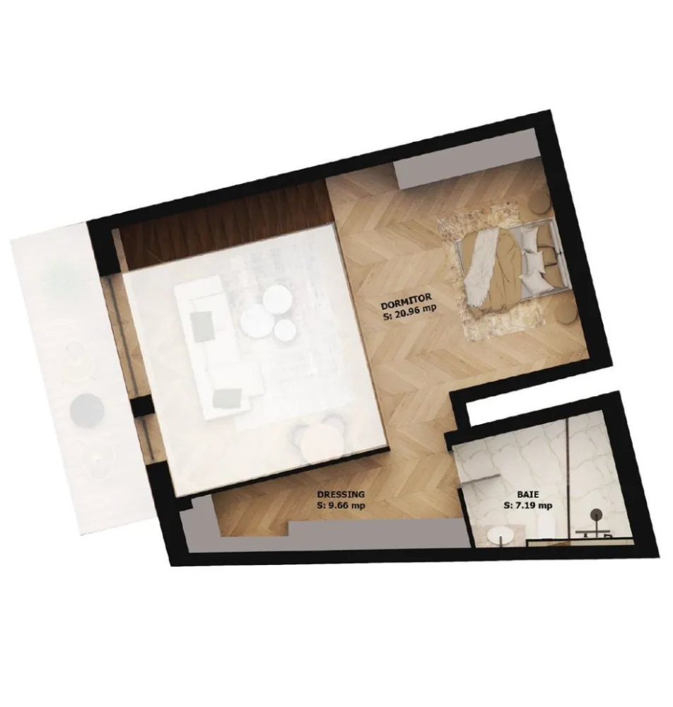 Apartament nou, 2 camere, 240 500 Euro. Comision 0. - De vânzare, comision 0: apartament ultracentral, Oradea, 2 camere.
Apartament 8, etaj 2: 240 500 Euro + TVA, Sc. - 126.34 m2 / Su. - 101.80 m2
Apartamentul este situat în ansamblu rezidențial nou, aflat în construcție, termen de finalizare aprilie 2026.

Compartimentare:
Nivel inferior, zona de zi: living, bucatarie, baie, terasa.
Nivel superior, zona de noapte: dormitor, dressing, baie

În inima orașului se ascunde un veritabil sanctuar urban – un apartament modern cu două camere dispus pe două niveluri, ce emană o eleganță subtilă și sofisticată. Reunind esența stilului contemporan, acest spațiu îmbină armonios confortul, funcționalitatea și rafinamentul estetic. Bucătăria separată impresionează prin organizarea sa impecabilă, unde fiecare piesă de mobilier și fiecare aparat își are locul perfect, transformând gătitul într-o experiență plină de plăcere. La etaj, dormitorul devine un refugiu al liniștii.

Caracteristici:
* izolare exterioară cu vată bazaltică de 20 cm, confort termic superior.
* pereți exteriori și despărțitori din cărămidă cu goluri verticale, 30 cm, izolare fonică și termică superioară.
* tencuire integrală înainte de izolare, eliminarea pierderilor de căldură.
* pompe de căldură pentru încălzire și răcire, sistem de încălzire și răcire în pardoseală, economie de spațiu și eficiență maximă.
* sistem de decalcifiere, dedurizare și filtrare a apei prin osmoză inversă și remineralizare, scăderea cheltuielilor, apă mai sănătoasă, prelungirea duratei de viață a electrocasnicelor și a instalațiilor sanitare.
* ventilație descentralizată în fiecare încăpere, climatizare suplimentară Daikin cu WiFi.
* clădire certificată „verde” GREEN HOMES.
* supraveghere video 24/7.
* rolete electrice din aluminiu.
* clădire dotată cu spațiu verde, loc de joacă pentru copii și sală privată de sport.
* există posibilitatea de a achiziționa loc de parcare și boxă pentru depozitare (costuri separate).

Sala de fitness situată la etajul 1, destinată exclusiv locatarilor, oferă privilegiul de a te antrena cu aparate moderne, într-un ambient elegant, fără a părăsi clădirea în care locuiești. Într-o zonă ultracentrală, unde timpul este prețios, sala de fitness adaugă valoare fiecărei zile, transformând mișcarea într-o plăcere constantă și accesibilă, într-un cadru privat, sigur, creat special pentru o comunitate selectă de rezidenți.

Contact: Flavius Bunoiu - 0751 254 234