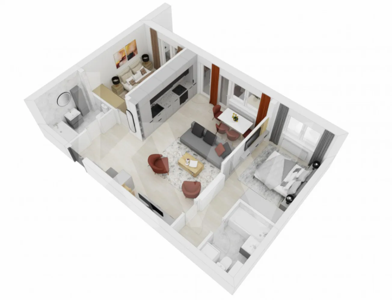 Apartament de vanzare 3 camere Sibiu Doamna Stanca 64mp finisat la alb - Apartament de vanzare 3 camere Sibiu Doamna Stanca 64mpu finisat la stadiul de alb pe interior si la cheie exterior.
Descoperiti noul dumneavoastra camin – un apartament de 3 camere in zona Doamna Stanca!
Va prezentam un apartament spatios, cu o suprafata utila de 63,70 mp, completat de un balcon de 10,47 mp, ideal pentru momente de relaxare. Situat la etajul 1 dintr-un bloc modern cu 6 etaje + etaj retras, acest imobil decomandat imbina confortul si functionalitatea intr-o locatie de exceptie.
Beneficiile pe care le veti avea:
Confort si spatiu: Compartimentare inteligenta, incluzand 2 dormitoare ( unul cu baie proprie ), 2 bai, un living open-space cu bucatarie in suprafata de 29,78mp, nemobilat, dar pregatit sa fie transformat in caminul ideal.
Conexiune cu punctele de interes: Aproape de scoala, gradinita, Shopping City, restaurante si magazine – tot ce aveti nevoie la doar cativa pasi distanta.
Economie de timp și bani: Loc de parcare inclus in pret si toate utilitatile necesare deja disponibile – curent electric, apa, gaz, CATV, fibra optica.
Calitate si siguranta: Blocul este construit in 2025, cu structura din caramida, izolatie termica, interfon si lift. În interior, locuința este pregătită la stadiul de semifinisat cu finisaje de calitate, centrala termică în condensație și posibilitatea de încălzire în pardoseală.
Nu lăsați această oportunitate să vă scape:
Astfel de apartamente, într-o locație atât de dorită, se vând rapid! Imaginați-vă cum ar fi să trăiți într-o locuință nouă, sigură, confortabilă și conectată la toate facilitățile zonei.

Ce trebuie să faceți acum?
Contactați-ne pentru a programa un tur de vizionare. Vă vom ghida personal și vă vom arăta cum acest apartament poate deveni casa pe care ați visat-o întotdeauna.
Acum este momentul să transformați această oportunitate în realitate!