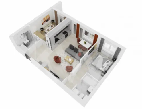 Apartament de vanzare 3 camere Sibiu Doamna Stanca 64mp finisat la alb