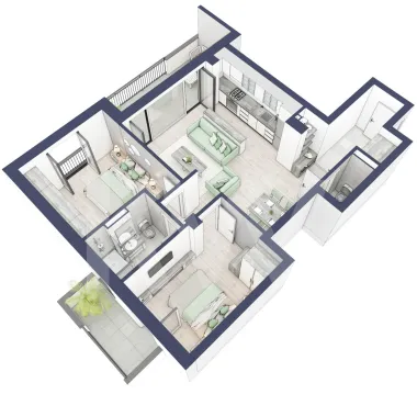 Apartament 3 camere, etaj 1, intabulare vara 2026