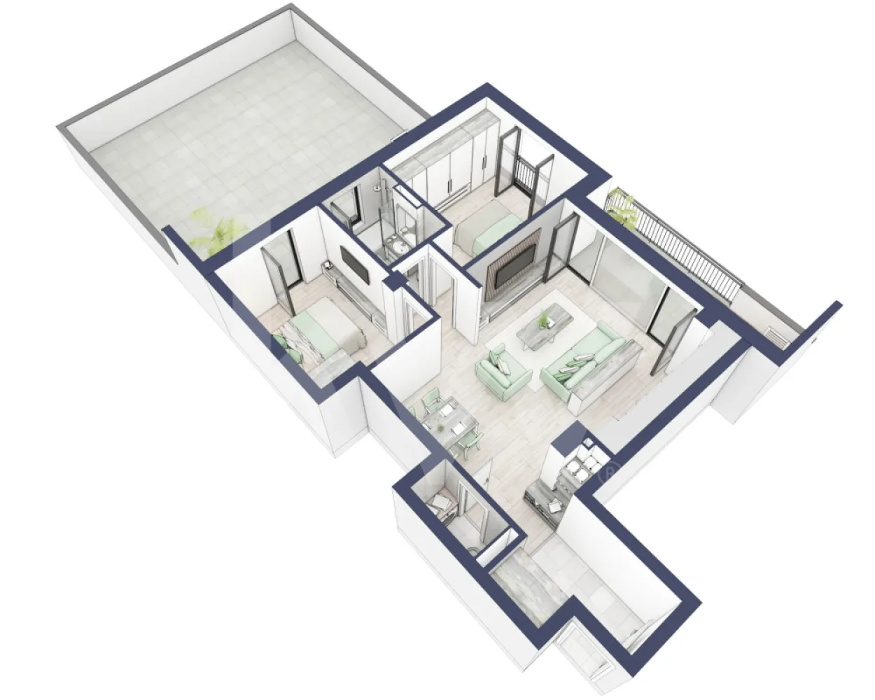Apartament 3 camere, Parter, intabulare vara 2026 - Ești dornic/ă să faci o schimbare importantă în viața ta?

Fie că te gândești să iți schimbi domiciliul sau te afli la început de drum, îți propunem un imobil pentru un stil de viață modern, pe măsura așteptărilor tale.
Unde? Într-un ansamblu rezidențial demn de secolul XXI.

Compartimentare apartament:

Bucatarie + Living - 30,4 m²
Dormitor - 13,5 m²
Dormitor 2 - 11,3 m²
Baie - 4,6 m²
Baie 2 (WC) - 2,0 m²
Hol - 4,5 m²
Sas - 1,9 m²
Suprafata balcon - 11,8 m²
Terasa - 20,0 m²

Apartamentul se predă la alb cu:
- prize și întrerupătoare 
- centrală termică Viessmann
- cronotermostat în fiecare cameră
- încălzire în pardoseală
- rulouri electrice la dormitoare.

Situată ​​în Zona Turnișor din Sibiu, viitoarea ta casă vine la pachet cu următoarele beneficii:
- spații verzi, zone de agrement, zone de fitness;
- loc pentru sport în aer liber, loc de joacă pentru copii; loc pentru grătar în apropierea pârâului;
- siguranță: bariere de intrare pentru a limita accesul doar la viitori proprietari în cadrul ansamblului;
- 2 căi de acces: una pe partea de Vest cu ajungere rapidă în zona Industială, Aeroport și autostradă și încă una pe Str. Ogorului către centrul orașului Sibiu;
- stand de biciclete;
- parcare subterană/supraterana
- posibilitate încărcare mașini electrice (în parcarea subterană);

Apartamentul despre care îți vorbesc are o suprafață utilă de 47,1 m², cu un balcon de 10,3 m² se predă la alb cu:
- prize și întrerupătoare 
- centrală termică Viessmann
- cronotermostat în fiecare cameră
- încălzire în pardoseală
- rulouri electrice la dormitoare.

 Modalitati de predare:
Preț: € 173.635 cu 21% TVA inclus. (intabulare vara 2026)
Apartamentul se vinde în stadiul de “alb avansat”.


Randările sunt doar niște exemple și pot fi diferite față de realitate. Nu răspundem pentru diferențele apărute.

Locurile de parcare sunt contra-cost și pot fi în parcarea supraterană (€ 5.084/loc de parcare) sau la subsol (€ 10.168/loc de parcare).
Modalități de plată: cash și credit ipotecar cu avans minim de 15%.

Așadar îți pune la dispoziţie o Asociaţie de Proprietari bine gestionată care se ocupă şi de întreţinerea clădirilor şi a spaţiilor verzi, pentru un aspect curat, modern, adecvat.

Informatii certificat energetic conform proiect:
a) clasa energetica B;
b) consumul total specific de energie primara: 126.00 kWh/m2an;
c) indicele de emisii echivalent CO_2: 26 kgCO2/m2an;
d) consum total specific de energie din surse regenerabile: 0 kWh/m2an.

Ce spui, ne vedem să-ți prezint în detaliu acest ansamblu?
Dacă da, contactează-mă la numărul afișat!