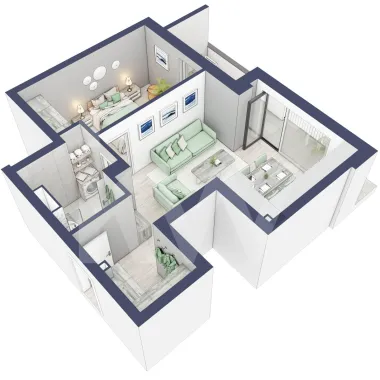 Apartament 2 camere, PARTER