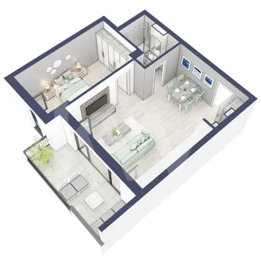Apartament 2 camere, etaj 3