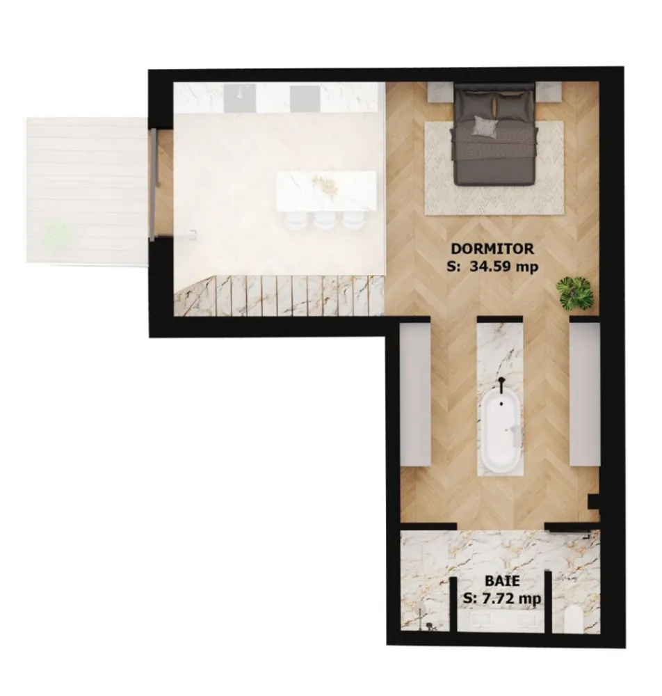 Apartament nou, 2 camere, 261 500 Euro. Comision 0. - De vânzare, comision 0: apartament ultracentral, Oradea, 2 camere dispuse pe doua nivele.
Apartament 4, parter: 261 500 Euro + TVA, Sc. - 129.78 m2 / Su. - 108.00 m2
Apartamentul este situat în ansamblu rezidențial nou, aflat în construcție, termen de finalizare aprilie 2026.

Nivel 1, zona de zi: living, bucatarie, baie, hol, terasa. 
Nivel superior, zona de noapte: dormitor cu baie proprie si dressing.

Imaginati-va ca pasiti intr-o poveste cu doua camere dispuse pe doua nivele, unde fiecare detaliu transmite eleganta si confort. La parter, un living spatios cu bucatarie open space si zona de dining creeaza cadrul ideal pentru momente de socializare si relaxare. In colt, o scara moderna si rafinata ne conduce spre etajul superior, unde dormitorul se dezvaluie ca o adevarata oaza de liniste si intimitate. Spatiul este completat de un dressing generos tip walk-in si o baie sofisticata, delimitata prin usi de sticla glisante, ce adauga luminozitate si fluiditate intregului design contemporan.

Caracteristici:
* izolare exterioară cu vată bazaltică de 20 cm, confort termic superior.
* pereți exteriori și despărțitori din cărămidă cu goluri verticale, 30 cm, izolare fonică și termică superioară.
* tencuire integrală înainte de izolare, eliminarea pierderilor de căldură.
* pompe de căldură pentru încălzire și răcire, sistem de încălzire și răcire în pardoseală, economie de spațiu și eficiență maximă.
* sistem de decalcifiere, dedurizare și filtrare a apei prin osmoză inversă și remineralizare, scăderea cheltuielilor, apă mai sănătoasă, prelungirea duratei de viață a electrocasnicelor și a instalațiilor sanitare.
* ventilație descentralizată în fiecare încăpere, climatizare suplimentară Daikin cu WiFi.
* clădire certificată „verde” GREEN HOMES.
* supraveghere video 24/7.
* rolete electrice din aluminiu.
* clădire dotată cu spațiu verde, loc de joacă pentru copii și sală privată de sport.
* există posibilitatea de a achiziționa loc de parcare și boxă pentru depozitare (costuri separate).

Boxa de depozitare: 4 000 E + TVA
Loc de parcare acoperit: 18 000 Euro + TVA
Loc de parcare exterior: 15 000 Euro + TVA

Sala de fitness situată la etajul 1, destinată exclusiv locatarilor, oferă privilegiul de a te antrena cu aparate moderne, într-un ambient elegant, fără a părăsi clădirea în care locuiești. Într-o zonă ultracentrală, unde timpul este prețios, sala de fitness adaugă valoare fiecărei zile, transformând mișcarea într-o plăcere constantă și accesibilă, într-un cadru privat, sigur, creat special pentru o comunitate selectă de rezidenți.

Contact: Flavius Bunoiu - 0751 254 234