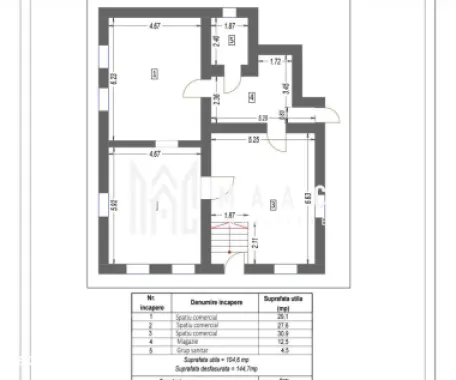 Spațiu comercial de închiriat | Piața Cibin, Sibiu | 105 mp utili