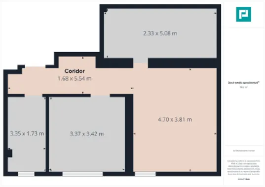 Apartament 54 mp spațios la mansardă în Freidorf