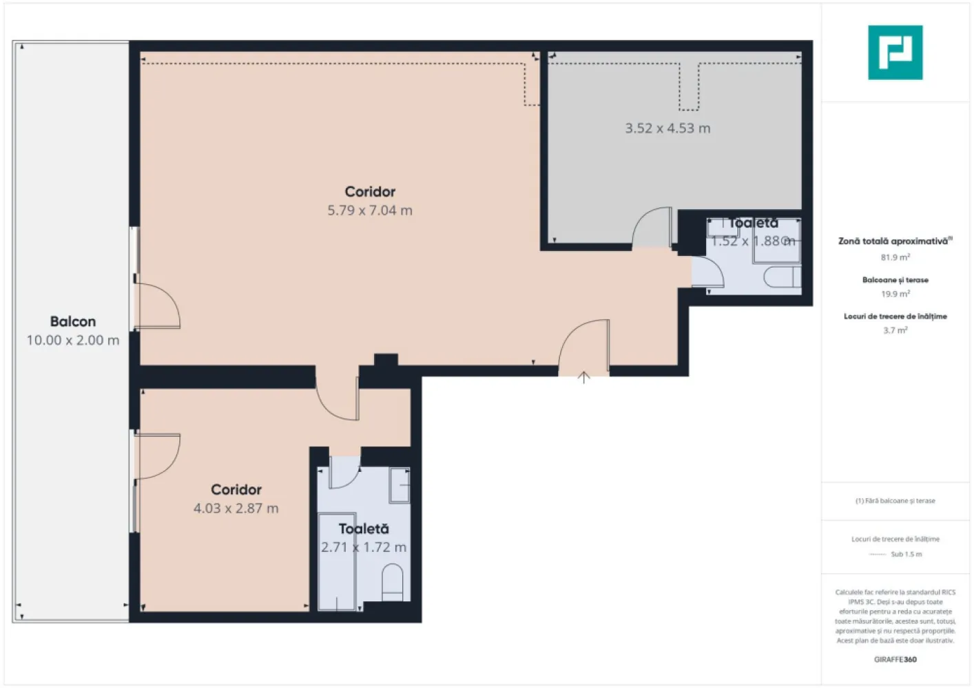 Apartament 3 camere , 2 băi , zona Freidorf