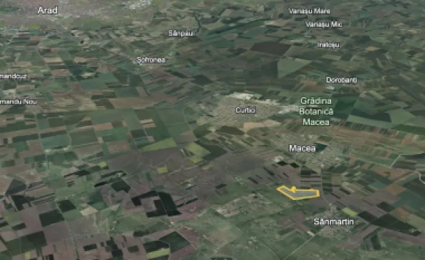 Teren 42 ha pentru parc fotovoltaic – Macea, Arad