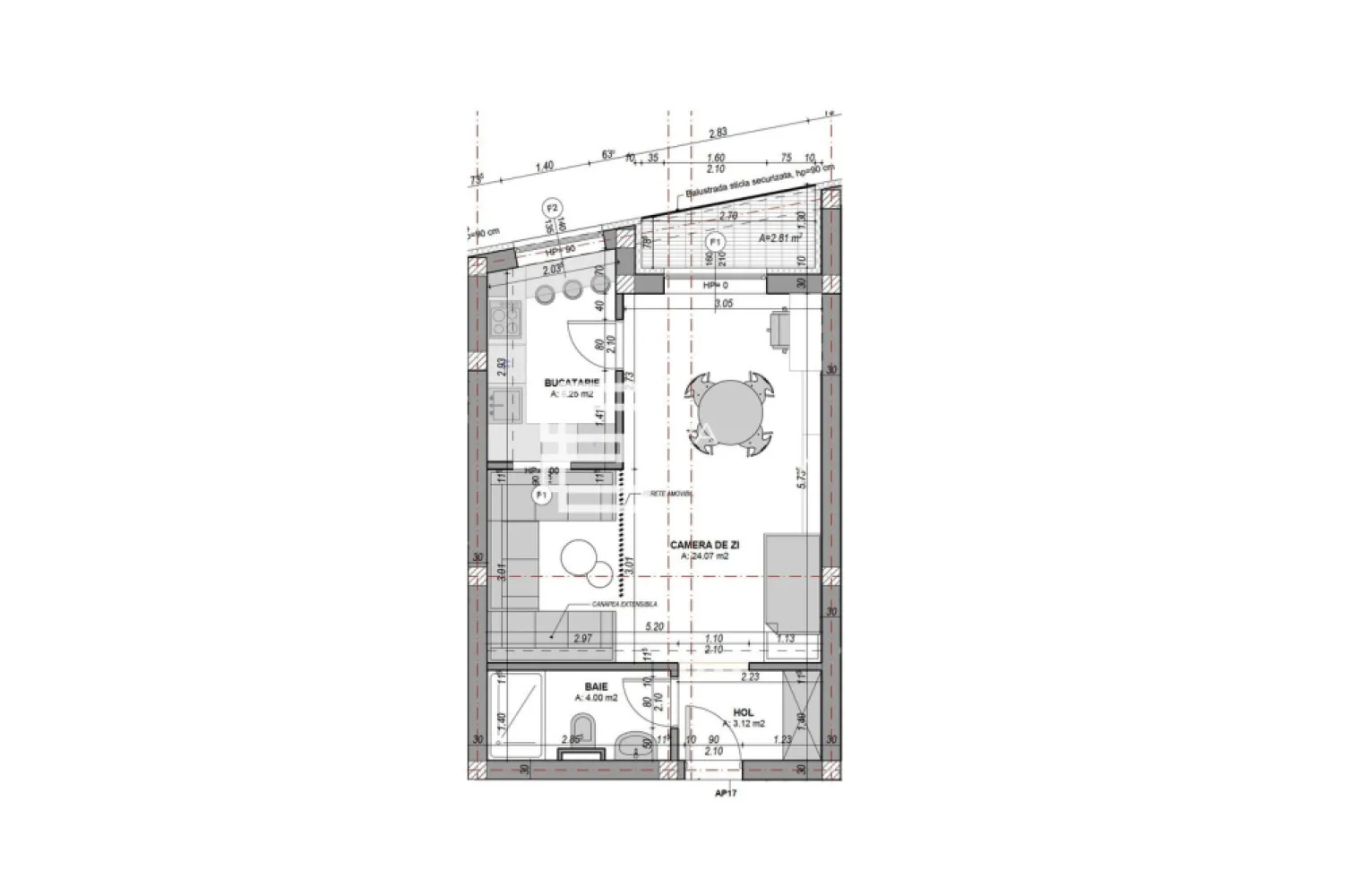 Garsonieră cu balcon și bucătărie separată | DaVinci Homes | Comision 0%