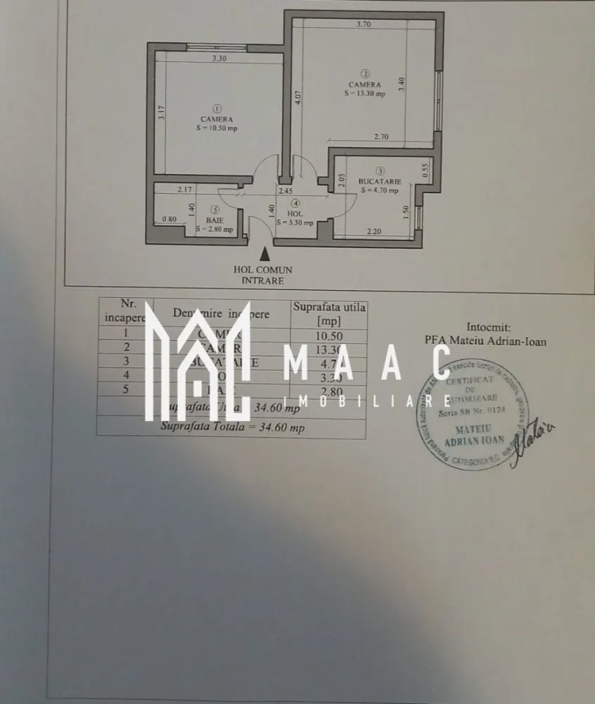 Apartament de vânzare 2 camere | Central, Cisnădie | 35 mp, etaj 2/4 - Apartament cu 2 camere de vânzare în zona Centrală din Cisnădie, cu 35 mp utili, situat la etajul 2 al unui imobil cu 4 etaje.

Detalii proprietate:
• Suprafață utilă: 35 mp
• Compartimentare: hol de acces, 2 camere, bucătărie și baie
• Etaj 2 din 4
• Imobil finalizat, construit în anul 1996
• 1 baie și 1 bucătărie
• Instalația electrică a fost înlocuită complet
• Locuința necesită renovări și finisaje, oferind libertatea de amenajare după propriul stil

Cod anunț CP3127568. Contactați echipa MAAC Imobiliare pentru detalii suplimentare și programarea unei vizionări.