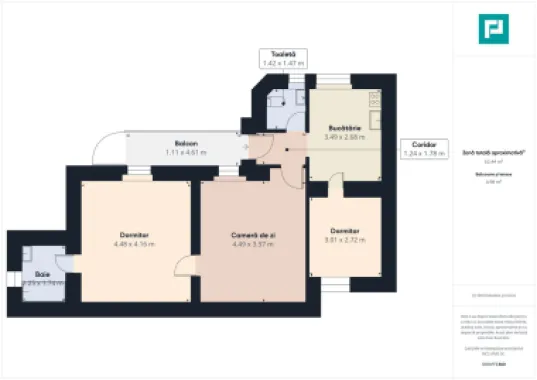 Apartament 3 camere, Splaiul Tudor Vladimirescu