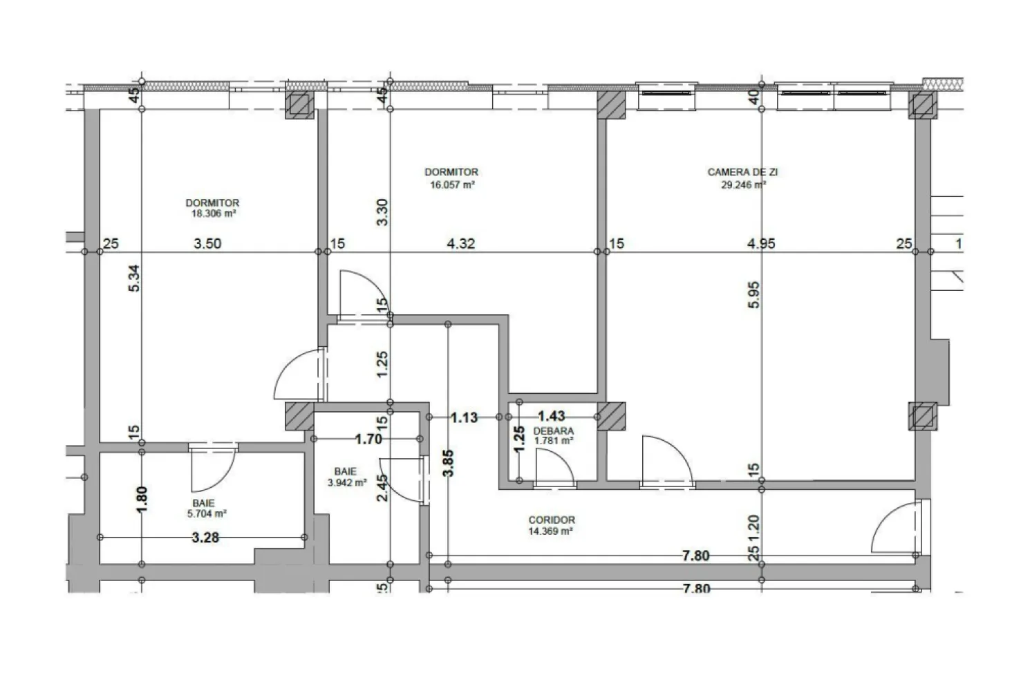 Apartament nou, ultracentral, 3 cam, 89,4 mp. 165 000 E (+TVA )