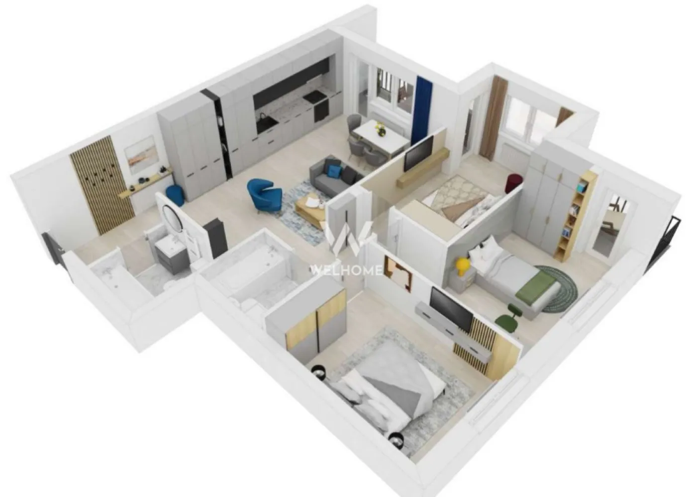 Apartament INTABULAT LA CHEIE, 4 camere, Sibiu - Comision zero 
Va oferim spre vanzare, direct de la dezvoltator, un apartament spatios de 4 camere si 2 bai,situat intr-un complex rezidential NOU de pe strada Doamna Stanca. 

Blocul este INTABULAT, predare imediata. 
Apartamentul este disponibil deja finisat la cheie (conform fotografii) la etajul 2 sau semifinisat la etajul 1.

Suprafata utila : 81mp+ 2 balcoane in suprafata totala de 8.49mp 
Compartimentare: 
Hol, living open space cu bucatarie, 3 dormitoare si 2 bai. (vezi schita)

Stadiul de predare:
Interior LA CHEIE: centrala, calorifere, gresie, faianta, parchet ,usi , intrerupatoare, cu materiale alese de cumparator 
Exterior LA CHEIE. Strazi pavate, iluminate, locuri de parcare delimitate

Pret finisat LA CHEIE: 147600 euro 
sau LA ALB : 136200 euro

Detalii si vizionari: 0752.088.381- Roxana
