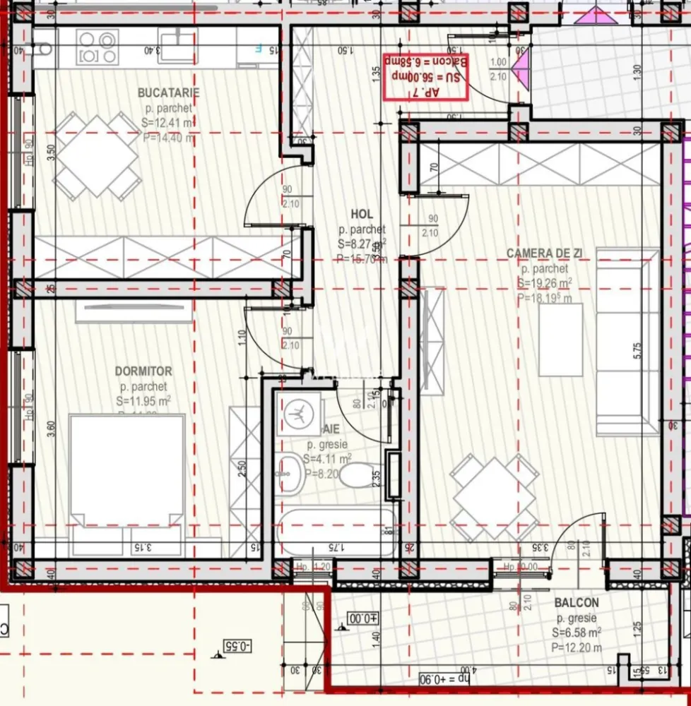 Apartament 2 camere decomandat, baie cu geam - Zona Unirii, Selimbar - Apartament 2 camere generos 56 mp, Etajul 1/2 - Selimbar

Situat în Șelimbăr, zona Unirii, într-un ansamblu format din 3 vile cu regim redus de înălțime P+2.
Poziționat la etajul 1/2, etajul 2 vine la pachet cu POD pe toata suprafata, acces direct din apartament.
- Suprafață utilă de 56 mp + balcon de 6,58 mp, prevăzut cu cămară/debara pentru depozitare.
Compartimentat astfel: hol acces, living, bucătărie separată, dormitor, baie cu geam, balcon, debara.
Apartamentul este dotat cu încălzire în pardoseală, un sistem modern care asigură distribuția uniformă a căldurii, un confort termic superior și eficiență energetică sporită.
Imobilul se predă la stadiul de SEMIFINISAT, oferindu-ți posibilitatea de a-l personaliza după propriul gust, sau LA CHEIE, contra cost, cu finisaje realizate de dezvoltator conform preferințelor tale.
Situat intr-o zona bună, cu acces facil la magazine, școala, mijloace de transport, shoping city și alte puncte de interes.
Un loc de parcare este inclus în preț.

Pret SEMIFINISAT: 110.900 Euro
Telefon: 0747.639.802