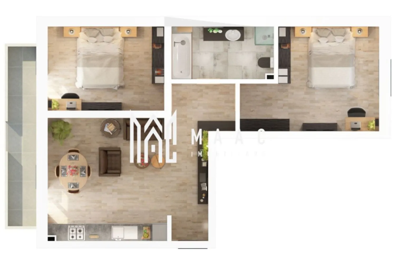 Apartament 3 camere 2 bai I 61.2 MPU I Doamna Stanca -Selimbar