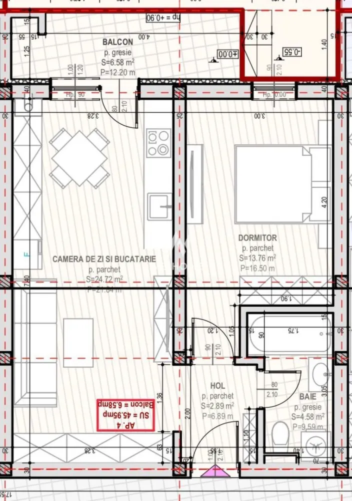 Apartament 2 camere 46 mp - zona Unirii, Selimbar - Apartament 2 camere la vila, Etajul 1/2 - Selimbar

Situat în Șelimbăr, zona Unirii, într-un ansamblu format din 3 vile cu regim redus de înălțime P+2.
Poziționat la etajul 1/2, etajul 2 vine la pachet cu POD pe toata suprafata, acces direct din apartament.
- Suprafață utilă de 46 mp + balcon de 6,58 mp, prevăzut cu cămară/debara pentru depozitare.
Compartimentat astfel: hol acces, living cu bucătărie open space, dormitor, baie, balcon, debara.
Apartamentul este dotat cu încălzire în pardoseală, un sistem modern care asigură distribuția uniformă a căldurii, un confort termic superior și eficiență energetică sporită.
Imobilul se predă la stadiul de SEMIFINISAT, oferindu-ți posibilitatea de a-l personaliza după propriul gust, sau LA CHEIE, contra cost, cu finisaje realizate de dezvoltator conform preferințelor tale.
Situat intr-o zona bună, cu acces facil la magazine, școala, mijloace de transport, shoping city și alte puncte de interes.
Un loc de parcare este inclus în preț.

Pret SEMIFINISAT: 91.900 Euro
Telefon: 0747.639.802