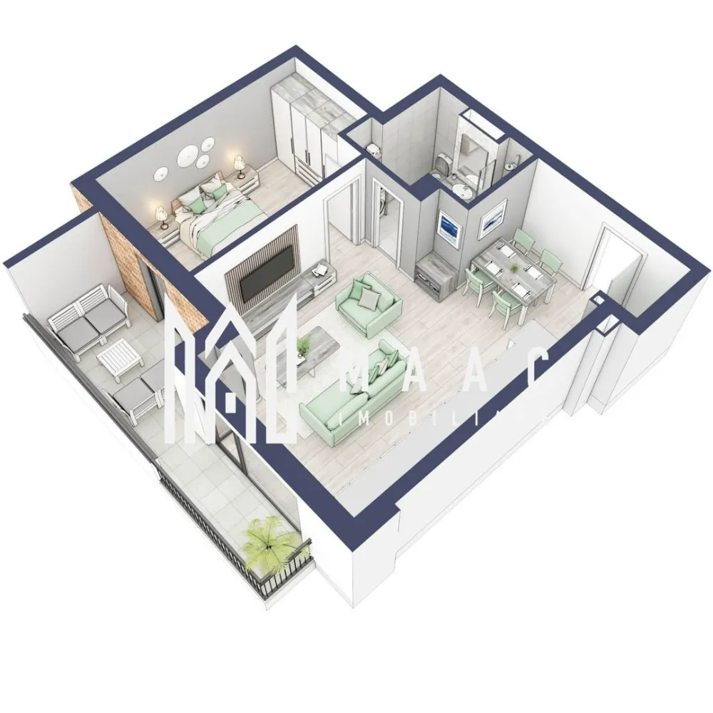 Apartament 2 camere | Etaj 1 | Balcon 9.5 mp | Turnisor - MAAC Imobiliare are plăcerea de a vă prezenta o oportunitate excepțională de a achiziționa un apartament modern, situat la etajul 1, cu o suprafață totală de 62.1 m², amplasat în noul ansamblu rezidențial GreenHill, zona Turnișor. Acest ansamblu rezidențial, cu finalizare în 2024, oferă locuințe de înaltă calitate și facilități premium, proiectate pentru a satisface cele mai exigente cerințe.

Detalii Apartament:
Suprafața Totală: 62.1 m²

Compartimentare:
Bucatarie + Living - 27,0 m²
Dormitor - 13,8 m²
Baie - 5,4 m²
Hol - 6,4 m²
Suprafata balcon - 9,5 m²

Caracteristici și Dotări:

Preț cu TVA 9% și finisaje incluse: €105.185
Apartamentul se vinde în stadiul de "la cheie", echipat cu finisaje de înaltă calitate:
Pereți finisați cu vopsea albă
Faianță și gresie
Parchet
Uși interioare
Vas WC, lavoar cu chiuvetă și baterie
Bugetul de finisaje incluse este de €6.000 + TVA.

Preț cu TVA 19% inclus: € 107.695
Apartamentul se vinde în stadiul de "la alb".

Facilități Premium:
Boxă la subsol: Spațiu suplimentar de depozitare pentru confortul dvs.
Rulouri electrice la dormitoare: Confort sporit și intimitate.
Încălzire în pardoseală: Eficiență termică și confort maxim.
Lift: Acces facil și rapid la etaje.
Terasa: Spațiu exterior generos pentru relaxare.
Baie cu cadă: Design modern și funcționalitate.

Descriere Ansamblu Rezidențial:
GreenHill este un ansamblu rezidențial de lux, situat într-o zonă liniștită și accesibilă din Turnișor. Proiectul a fost conceput pentru a oferi locatarilor un stil de viață modern și confortabil, punând accent pe calitate, design și funcționalitate. Cu o gamă variată de facilități și dotări premium, GreenHill reprezintă alegerea ideală pentru cei care doresc să se bucure de un cămin primitor și elegant.

Apartamentele vor fi intabulate in Decembrie 2024 si se vor preda in primavara anului 2025.

Pentru Mai Multe Informații și Vizionări
Nu ratați ocazia de a deveni proprietarul acestui apartament deosebit! Pentru mai multe detalii și programări pentru vizionări, vă rugăm să contactați agenții noștri de la MAAC Imobiliare. Suntem aici pentru a vă oferi toate informațiile de care aveți nevoie și pentru a vă ghida în procesul de achiziție.

Pentru mai multe detalii, precizati telefonic ca ati vizionat anuntul cu ID: CP2063215.

MAAC Imobiliare - Partenerul Dumneavoastră de Încredere în Imobiliare.