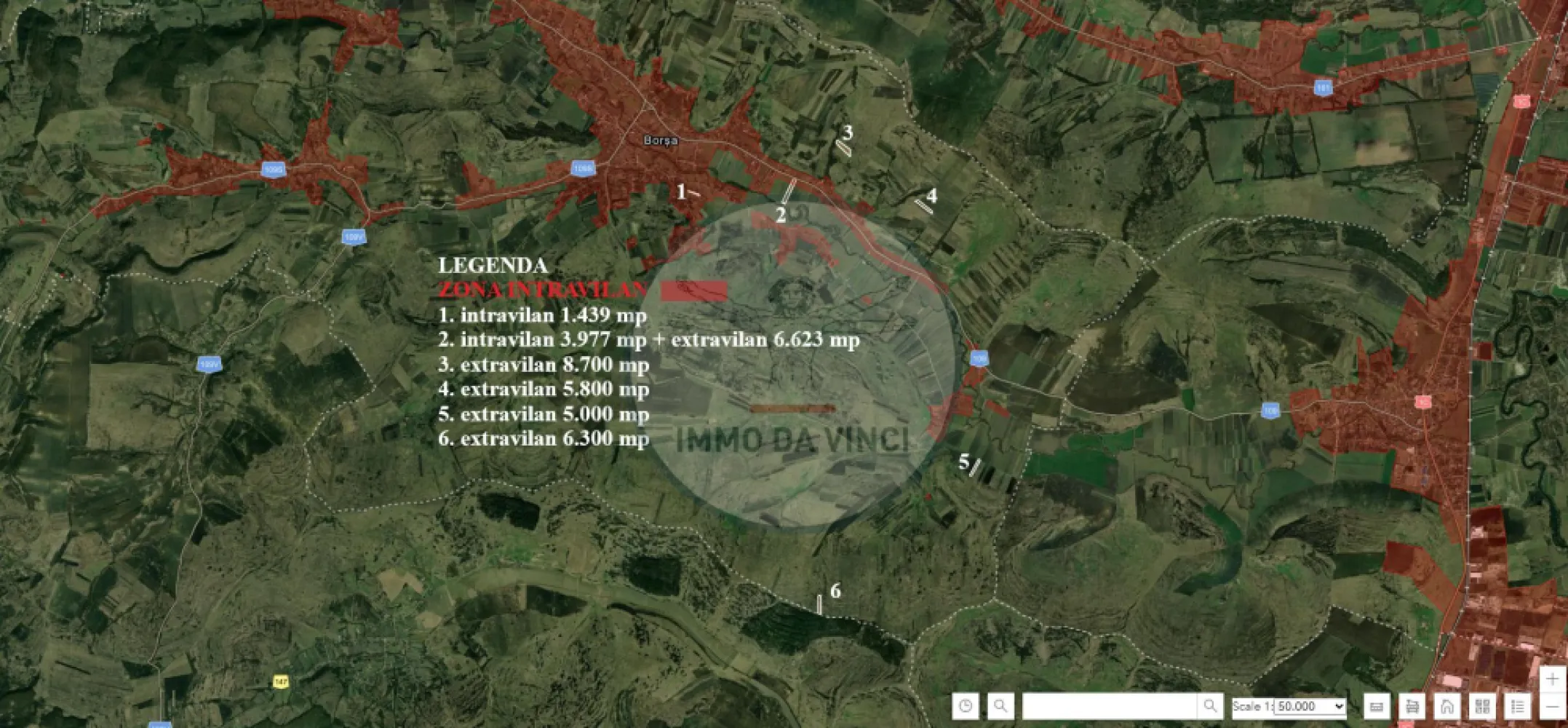 Pachet investitie terenuri Borșa Cluj 37.839 mp | 12.039 mp intravilan - 🏡 Oportunitate investiție – Pachet terenuri Borșa, jud. Cluj – 37.839 mp

Se oferă spre vânzare pachet complet de terenuri intravilane și extravilane, situate în Borșa, jud. Cluj, poziționate strategic atât la intrarea în sat, cât și în zone cu potențial agricol și rezidențial.

📐 Suprafață totală: 37.839 mp
💶 Preț de la : 1 EUR / MP

📍 Componență pachet:

✔ Teren intravilan 10.600 mp---15 EUR / mp
– Front stradal ~40 ml la drumul principal
– Utilități la acces (curent, apă, canalizare, fibră)
– Posibilitate parcelare în ~12 loturi de 750 mp
– Ideal dezvoltare rezidențială

✔ Teren intravilan 1.439 mp--- 15 EUR / mp
– Aproape de asfalt (~300 m)
– Racord facil la utilități (curent, apă, canalizare, fibră)
– Potrivit pentru cabană / locuință individuală

✔ 4 terenuri extravilane (5000 mp, 6300 mp, 8700 mp, 5800 mp)--- 1 EUR / mp
– Acces drum de țară
– Pretabile pentru agricultură, livadă, pășune sau investiție pe termen lung
– Unele poziționate la intrarea în sat

🎯 De ce este o investiție bună?
Mix echilibrat între rezidențial și agricol
Teren mare intravilan cu potențial real de dezvoltare imobiliară
Front generos la drum principal
Posibilitate valorificare etapizată (parcelare + revânzare loturi)
Zonă în dezvoltare, aproape de Cluj-Napoca

💼 Ideal pentru:
Dezvoltator rezidențial
Investitor pe termen mediu/lung
Familie interesată de proiect rezidențial + teren agricol
Parc rezidențial mic / case individuale

Contact : 0756 935 933 / 0749 367 179