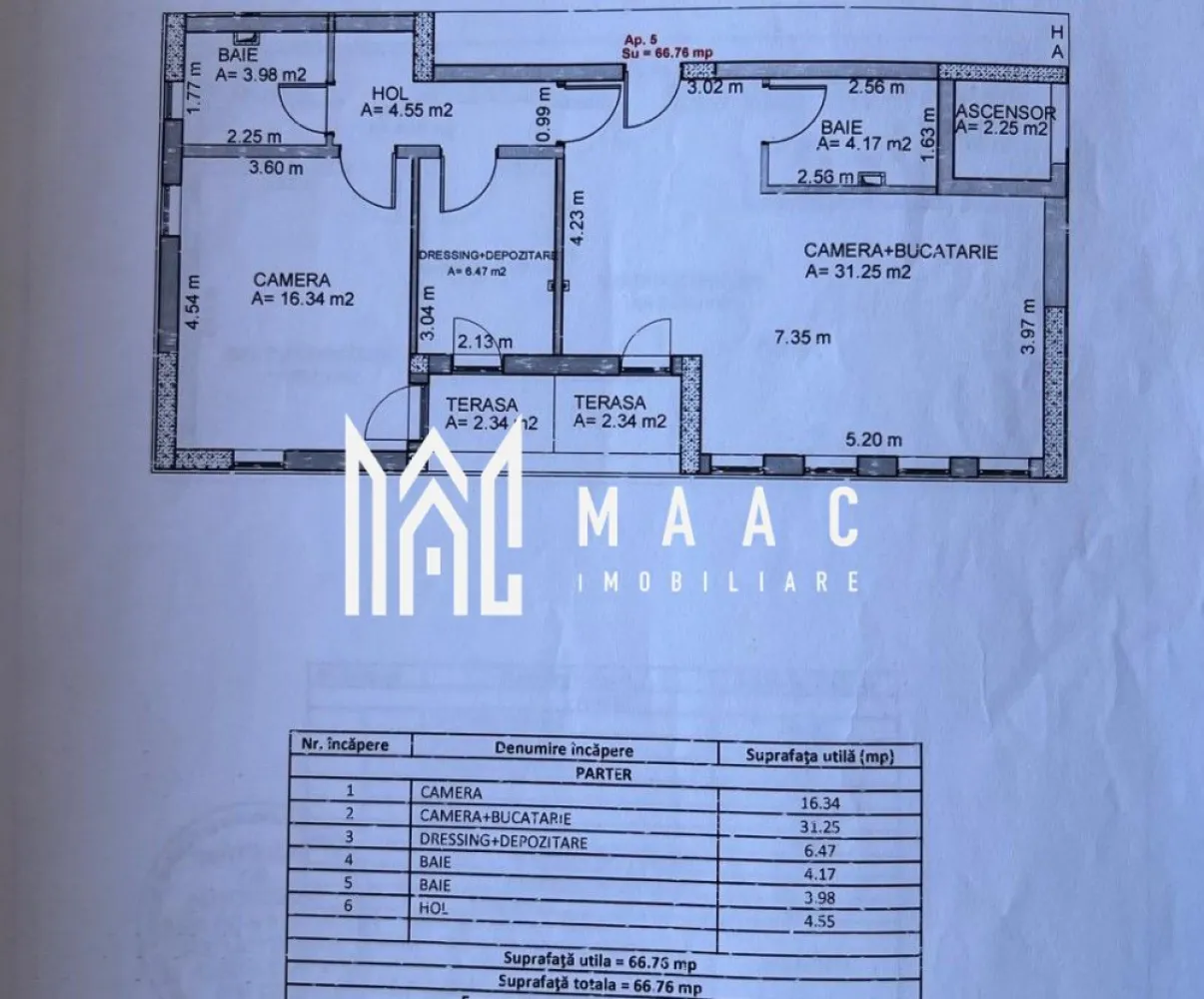 Apartament 2 camere | Balcon | Parcare | Stefan cel Mare - MAAC Imobiliare vă prezintă un apartament cu 2 camere, situat la parter, în zona rezidențială Ștefan cel Mare, ideal atât pentru locuit, cât și pentru investiție.

Caracteristici:
Apartament 2 camere decomandat
Suprafață utilă: 67 mp
An construcție: 2021
Încălzire prin calorifere, cu centrală termică proprie
Bloc dotat cu lift
Apartamentul este trecut ca spațiu comercial în acte
Dispune de 3 locuri de parcare incluse în preț

Zona este complet dezvoltată, cu acces facil la toate facilitățile din cartier.

Compartimentare:
Hol de intrare
Living spațios cu bucătărie open-space
Baie 
Hol secundar care deserveste dressingul pentru depozitare
Al doilea dormitor
A doua baie
Balcon cu acces din living și dressing, conform releveului.

Avantaje:
Compartimentare practică
Ideal pentru locuință sau investiție sigură

Pentru mai multe detalii precizati telefonic ca ati vazut anuntul cu ID: CP2842544