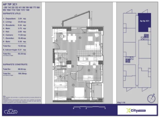 Apartament NOU, cu 3 camere în Timișoara, parcare subterană inclusă