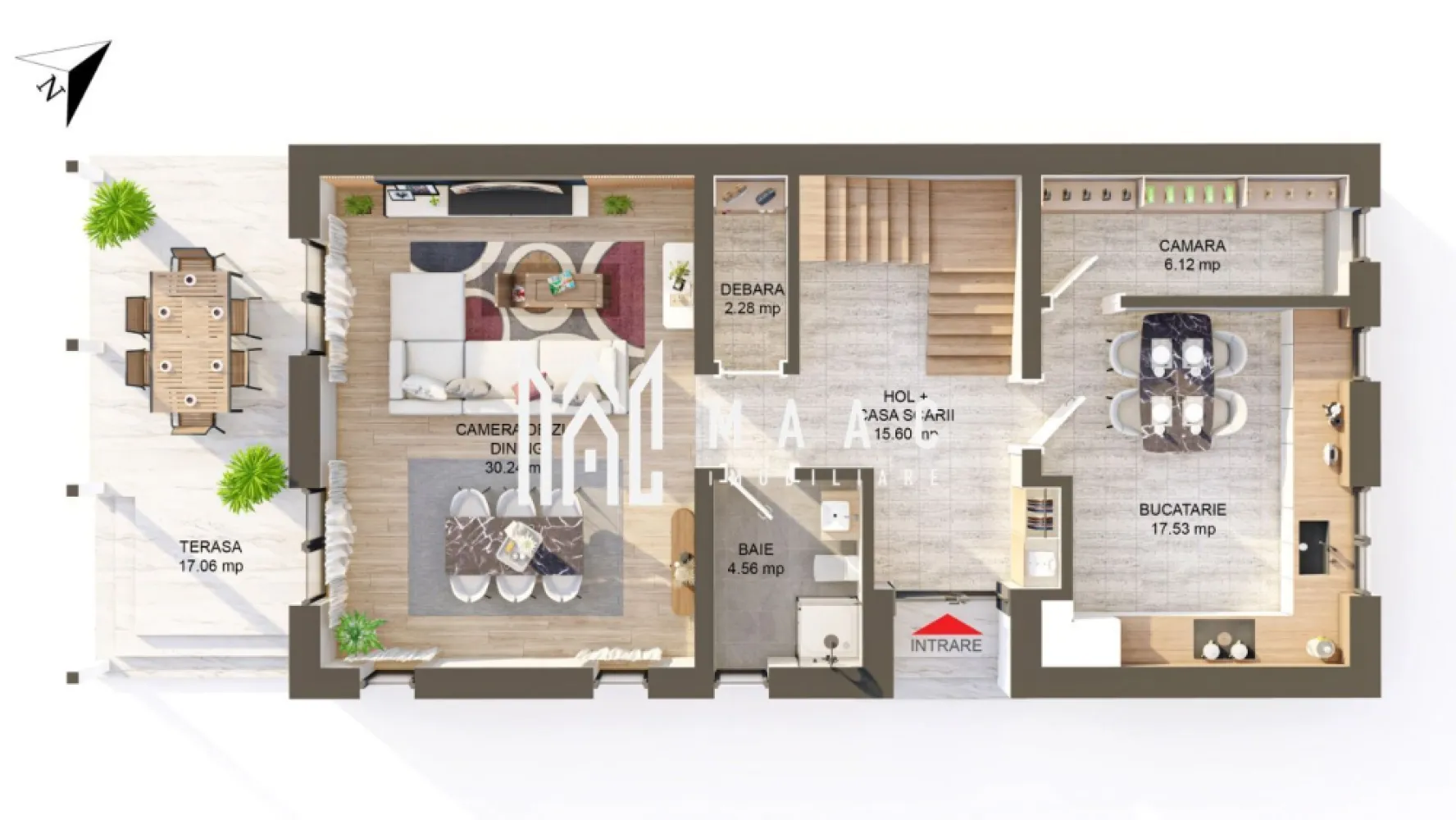 Casa individuala | 4 camere | La cheie | 644 MP | Selimbar - MAAC Imobiliare vă prezintă spre vânzare o casă individuală la stadiul de cheie, cu predare imediată, situată în Șelimbăr, în imediata apropiere a primăriei și a școlii.

Caracteristici:
Proprietate individuală, ideală pentru familie.
Suprafață construită totală de 220 mp.
Teren de 644 mp.
Suprafață utilă de 145 mp, distribuită pe două niveluri: parter și etaj.
Pod pentru depozitare.
Predare la stadiul de cheie, disponibilă imediat.

Compartimentare parter:
Hol de acces prevăzut cu spațiu pentru pantofar și cuier.
Living cu acces direct către terasa acoperită.
Bucătărie închisă, bine delimitată, cu acces către cămară/cameră tehnică.
Baie dedicată zonei de zi.
Debara pentru depozitare suplimentară.
Terasa acoperită.

Etaj:
Nivel destinat zonei de noapte, cu posibilitatea amenajării dormitoarelor și a băii în funcție de nevoile familiei, asigurând intimitate și confort.

Avantaje locație:
Poziționare excelentă, în apropierea instituțiilor publice, școlii și zonelor de interes.
Acces rapid către Sibiu și principalele artere rutiere.

Pentru mai multe detalii precizati telefonic ca ati vazut anuntul cu ID: CP2952053